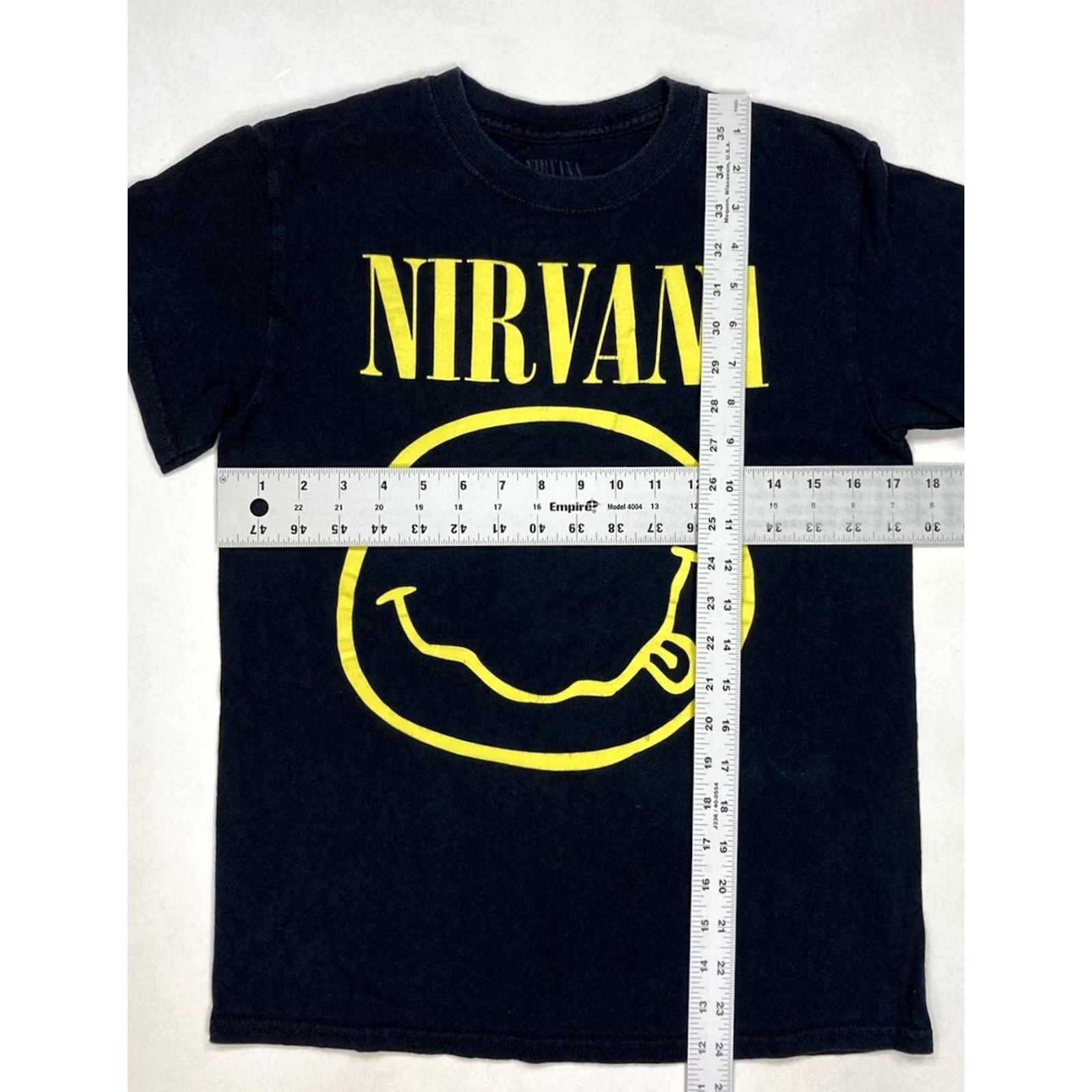 Logo 7 Nirvana T-Shirt Woman Small Black Short Sleeve Crew Neck Pullover Music Casual Size S / US 4 / IT 40 - 5 Thumbnail