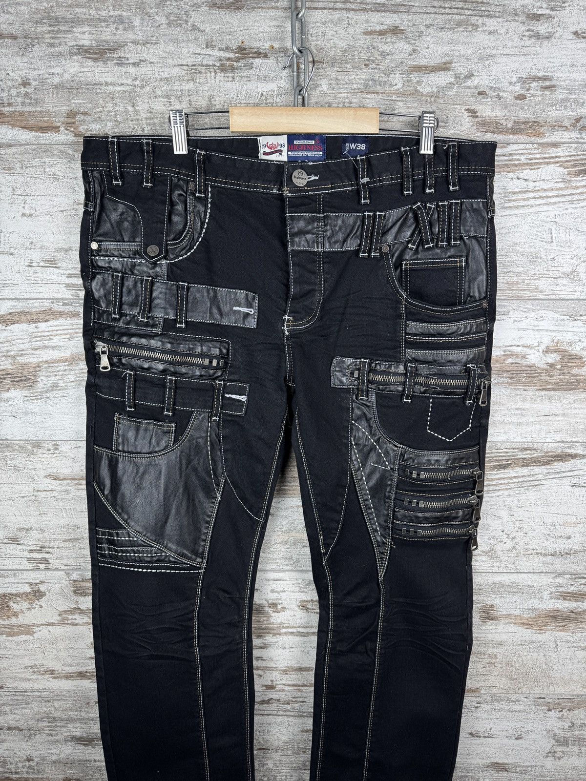 Vintage KOSMO LUPO Herren Jeans Hose Black Denim Japan Style size 38 Size US 38 / EU 54 - 2 Thumbnail