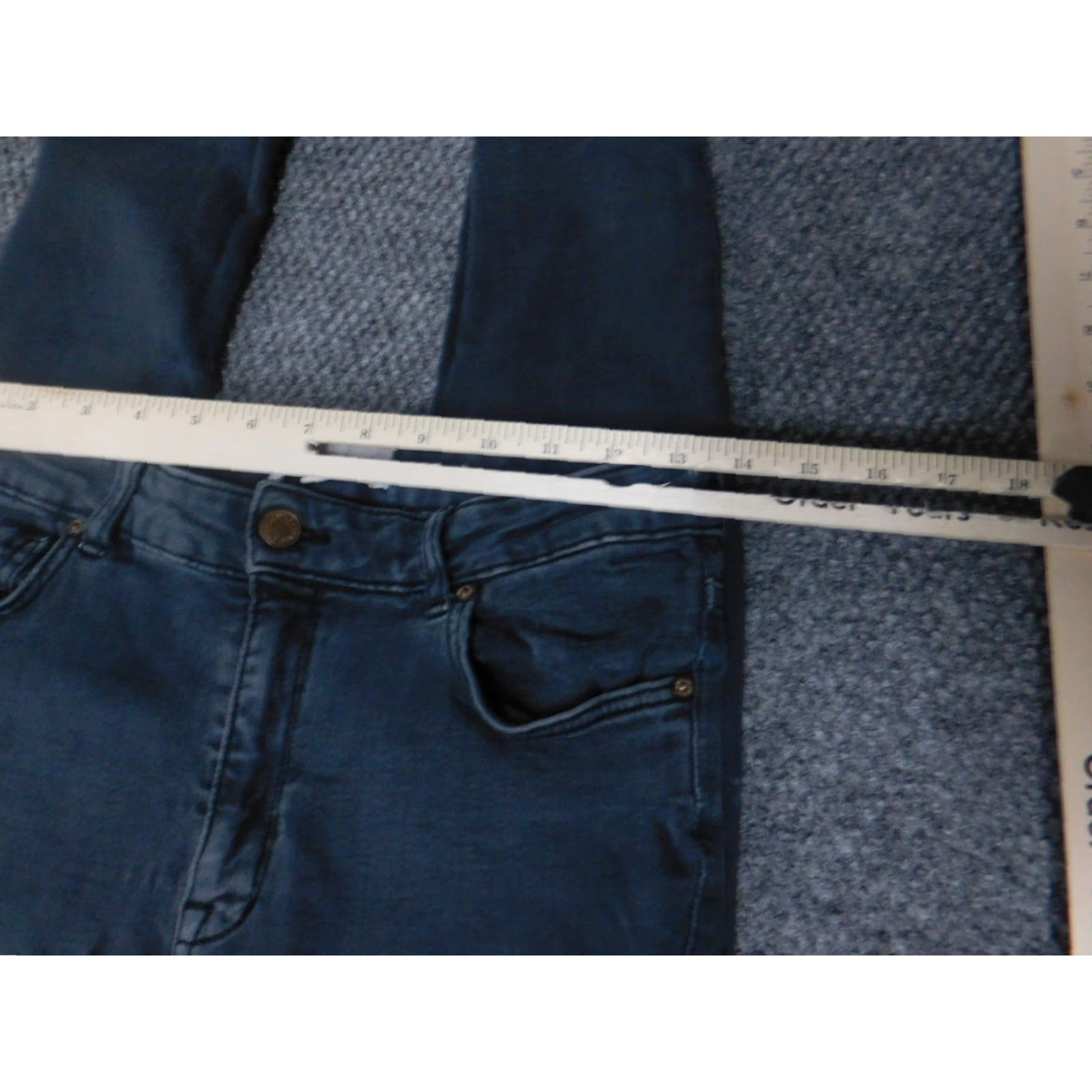 Mango Mango Jeans Womens 8 Blue Skinny High Waist Denim Zip Pockets Regular 29in Inseam Women Size 30" / US 8 / IT 44 - 2 Thumbnail