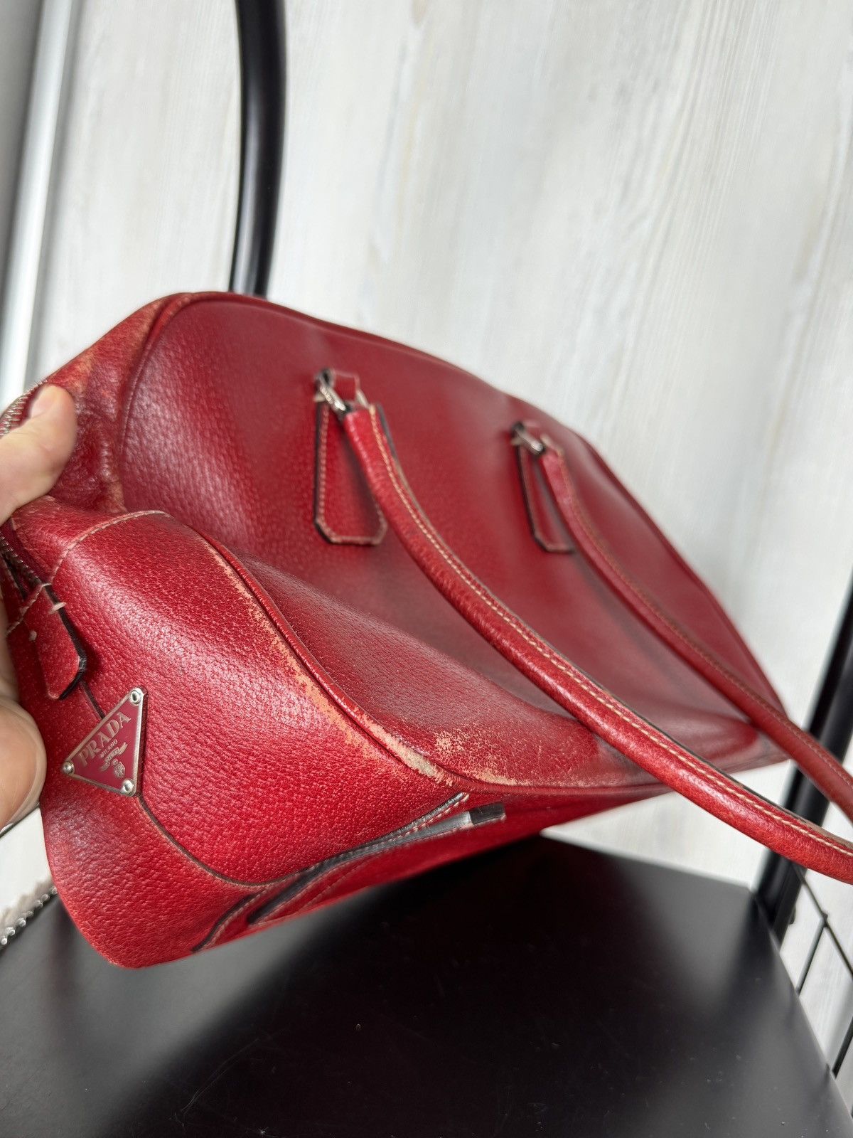 Prada Prada Saffiano Red leather handbag Size ONE SIZE - 9 Thumbnail