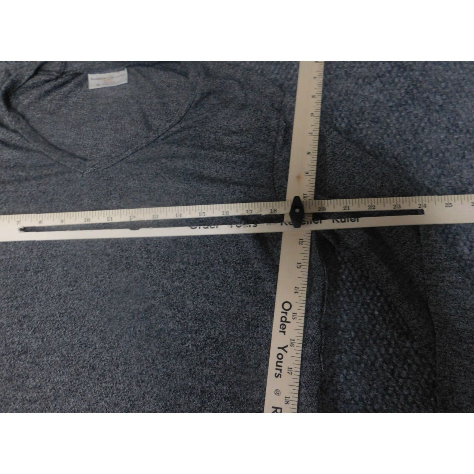 Vintage Bobbie Brooks Womens Blouse XL Gray Crew Neck Long Sleeve Pullover Stretch Casual Regular Cotton Rayon Solid Basic Classic Shirt Women Size XL / US 12-14 / IT 48-50 - 5 Thumbnail