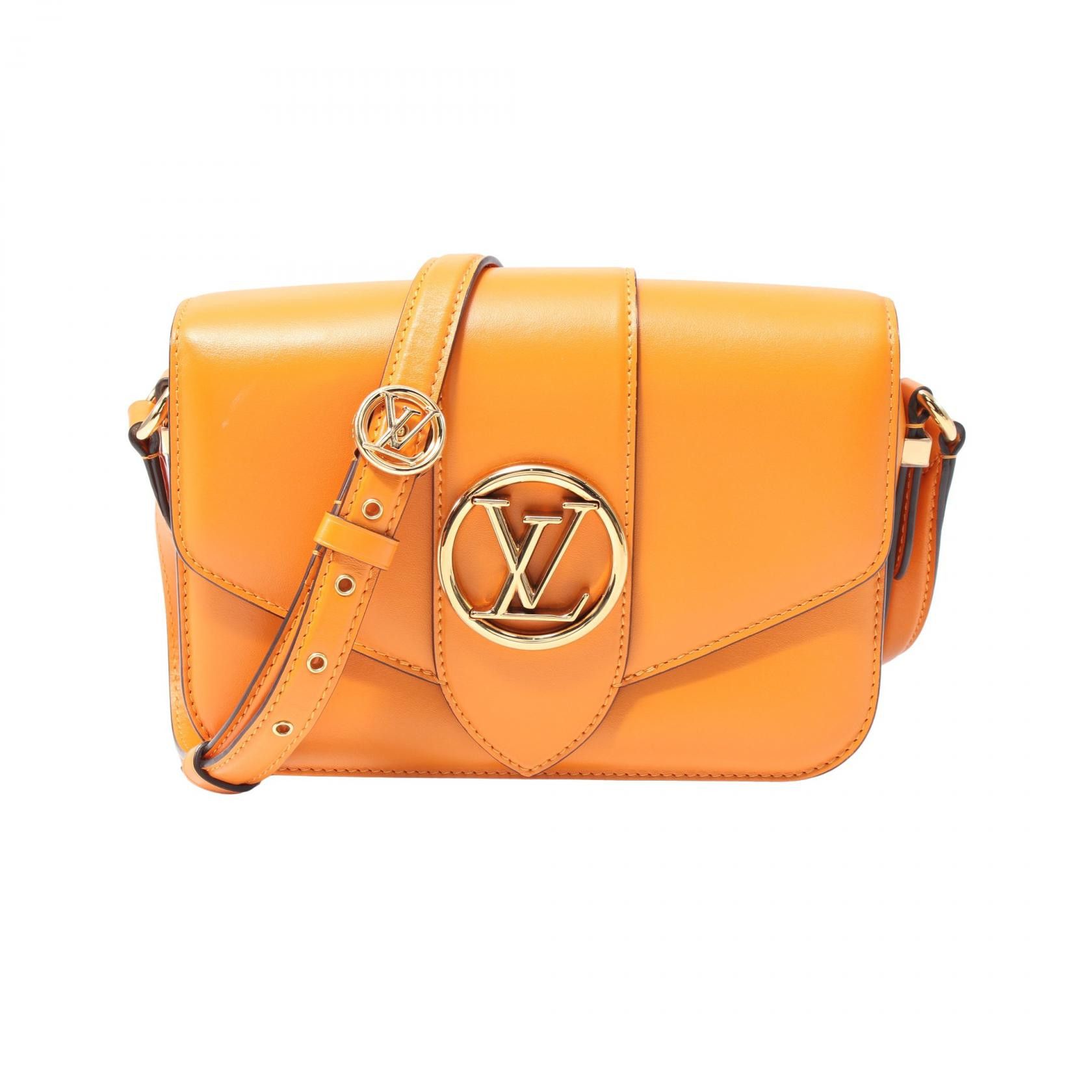 Louis Vuitton Louis Vuitton Lv Pont 9 Leather Shoulder Bag Leather Shoulder Bag M55946 in Orange, Women's