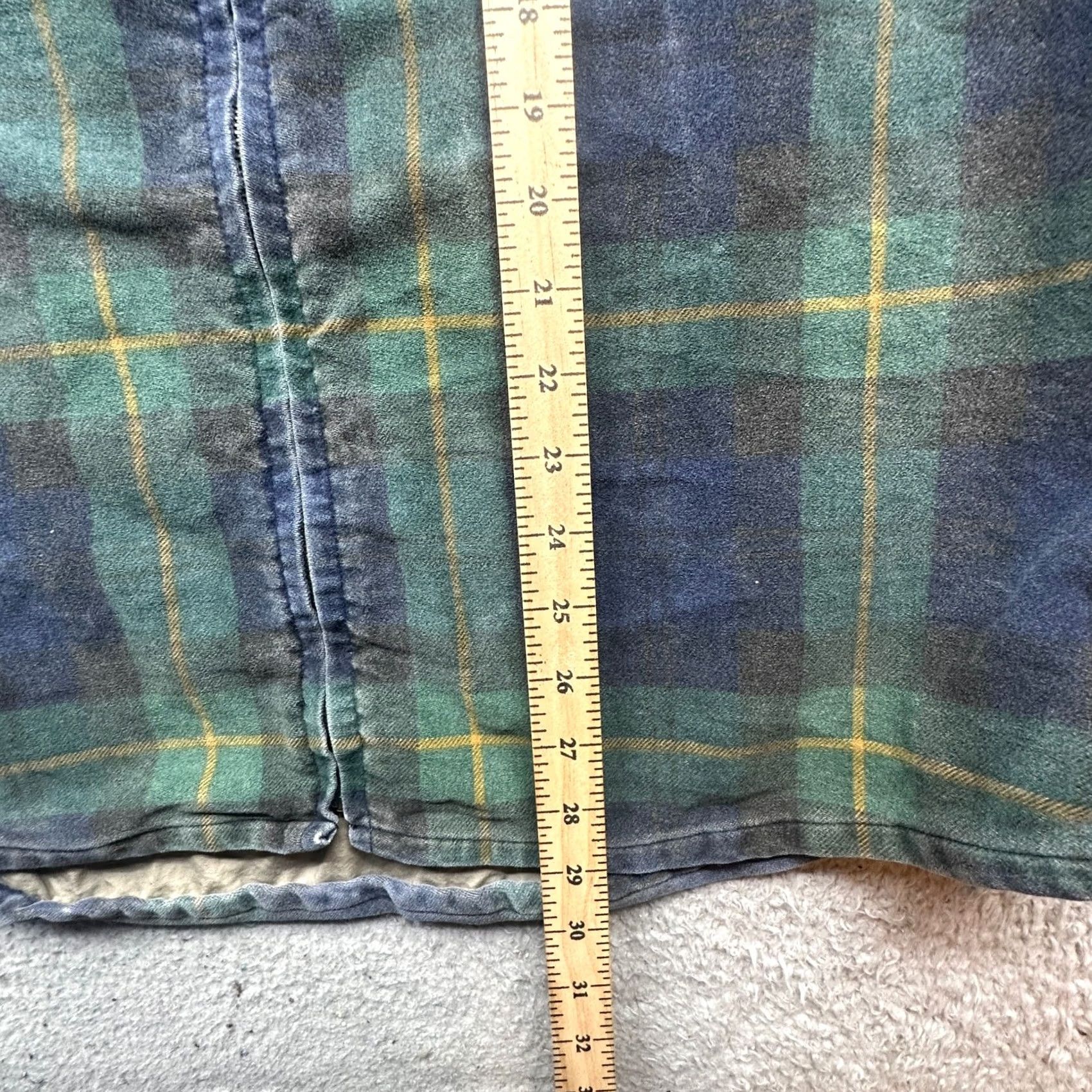 Vintage VINTAGE Structure Plaid Flannel Zip Long Sleeve Jacket Shirt Mens Medium Green Size US M / EU 48-50 / 2 - 6 Thumbnail