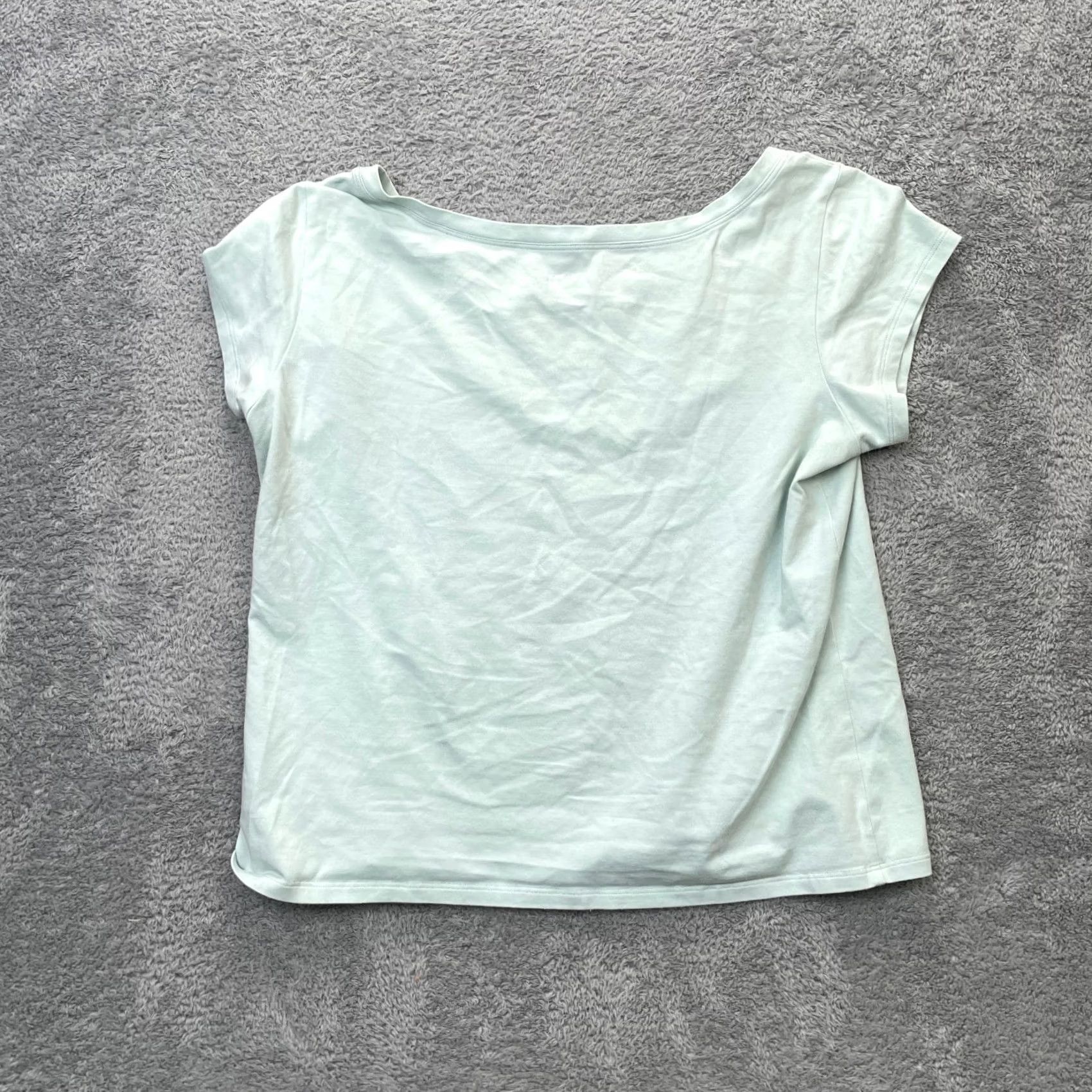Eileen Fisher Eileen Fisher Shirt Womens Large Light Blue Scoop Neck Cap Sleeve Made in USA Size L / US 10 / IT 46 - 5 Thumbnail