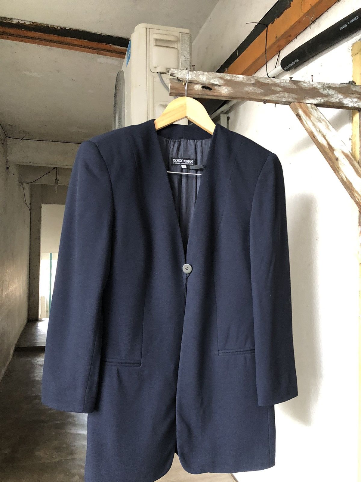 Giorgio Armani Giorgio Armani Single Breasted Blazer Jacket Blue Size XS / US 0-2 / IT 36-38 - 2 Thumbnail