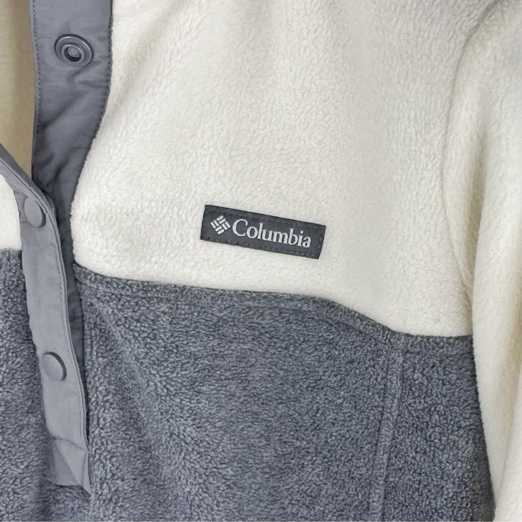 Columbia COLUMBIA Women's Cream and Grey Fleece Pullover, 1/4 Zip M Size M / US 6-8 / IT 42-44 - 4 Thumbnail