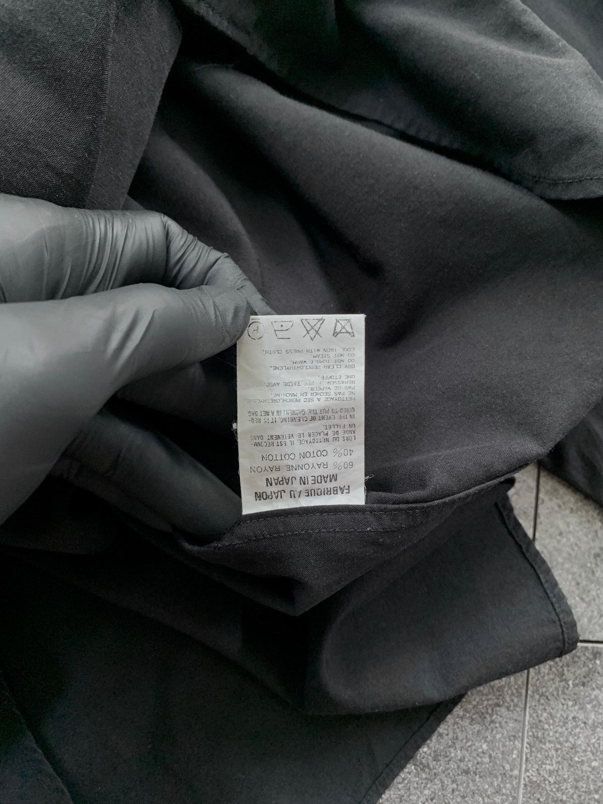 Yohji Yamamoto FREE TAX! Costume D'Homme Black Ls Shirt Size US M / EU 48-50 / 2 - 7 Thumbnail