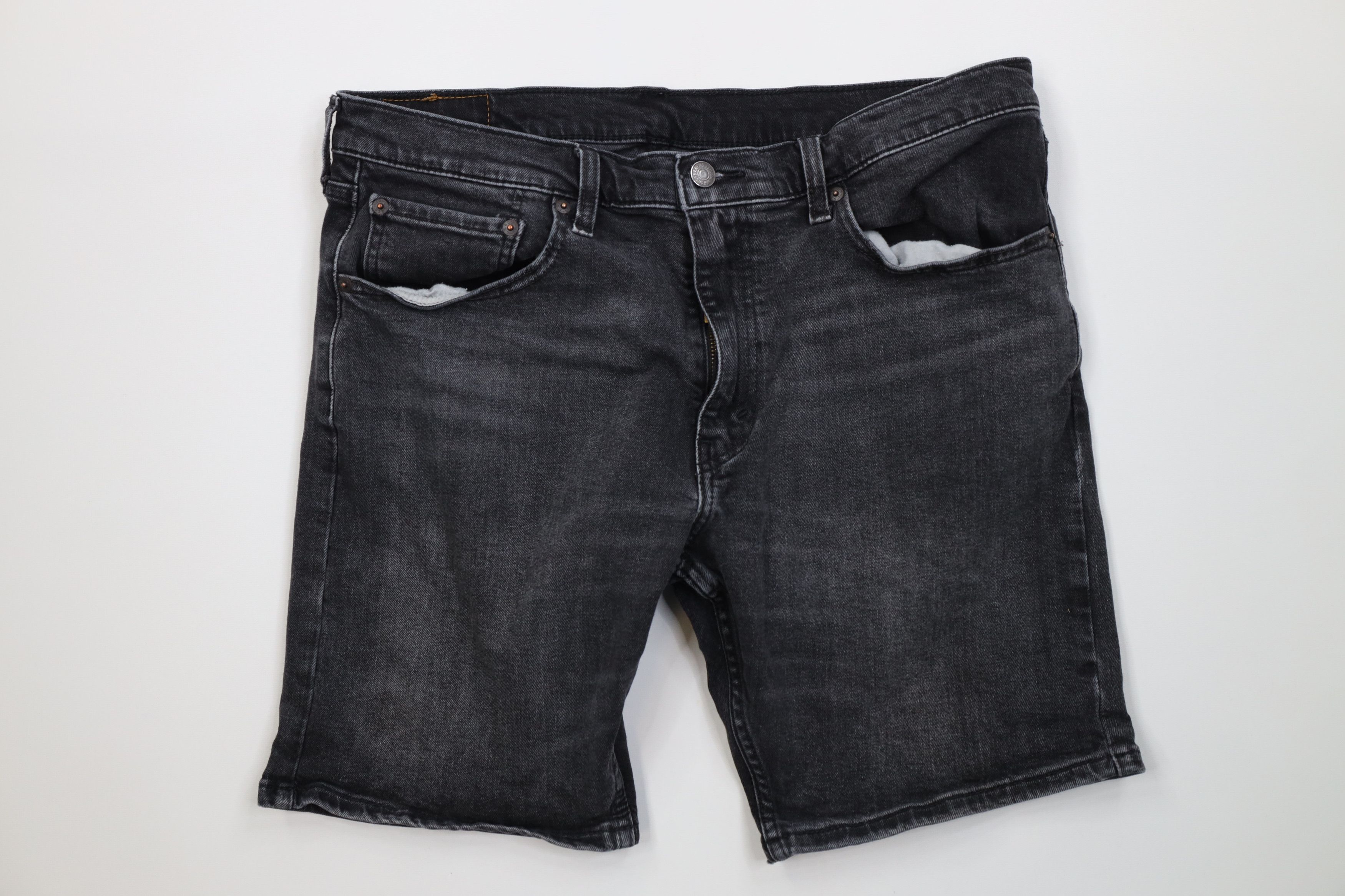 Levi's Vintage Y2K Levis 412 Stretch Above Knee Denim Shorts Black Size US 36 / EU 52 - 1 Thumbnail