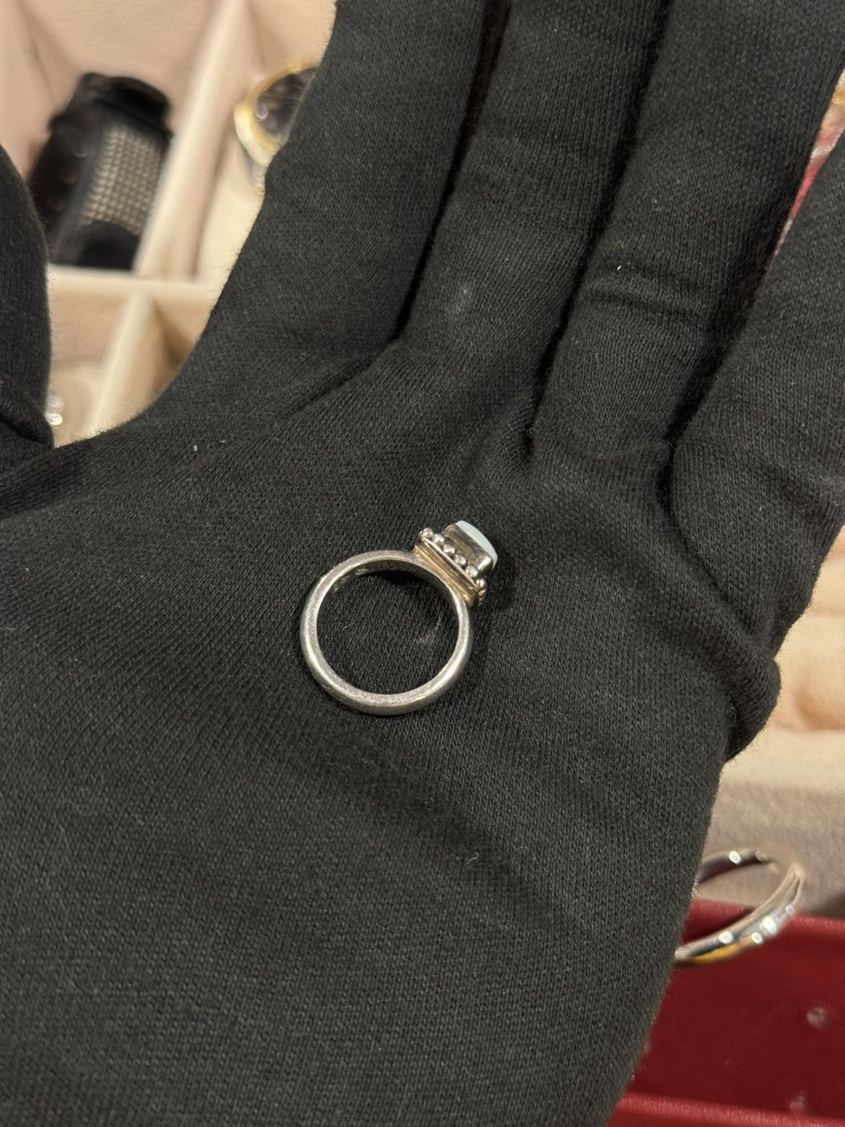 Sterling Silver Silpada Sterling Silver Square Frame Ring – Vintage 925 Size ONE SIZE - 12 Thumbnail