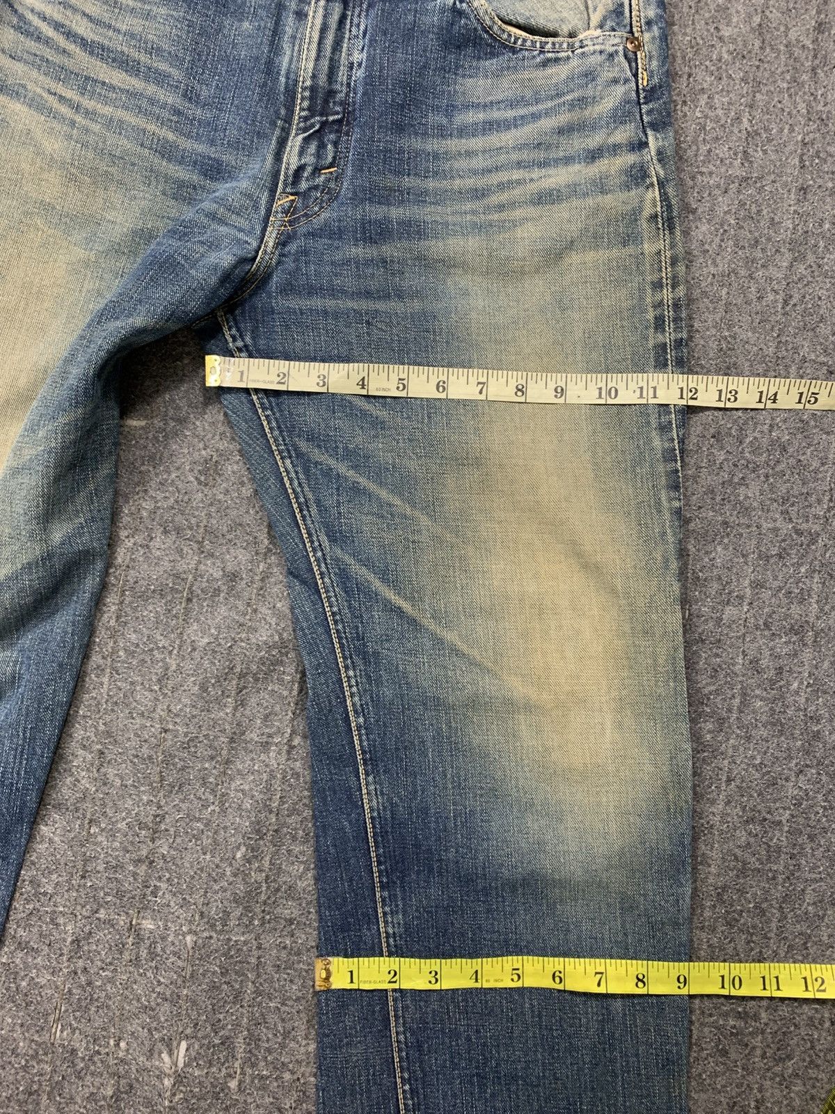 Lee Vintage Lee Indigo Selvedge Denim Jeans Straight Cut Size US 31 - 14 Thumbnail