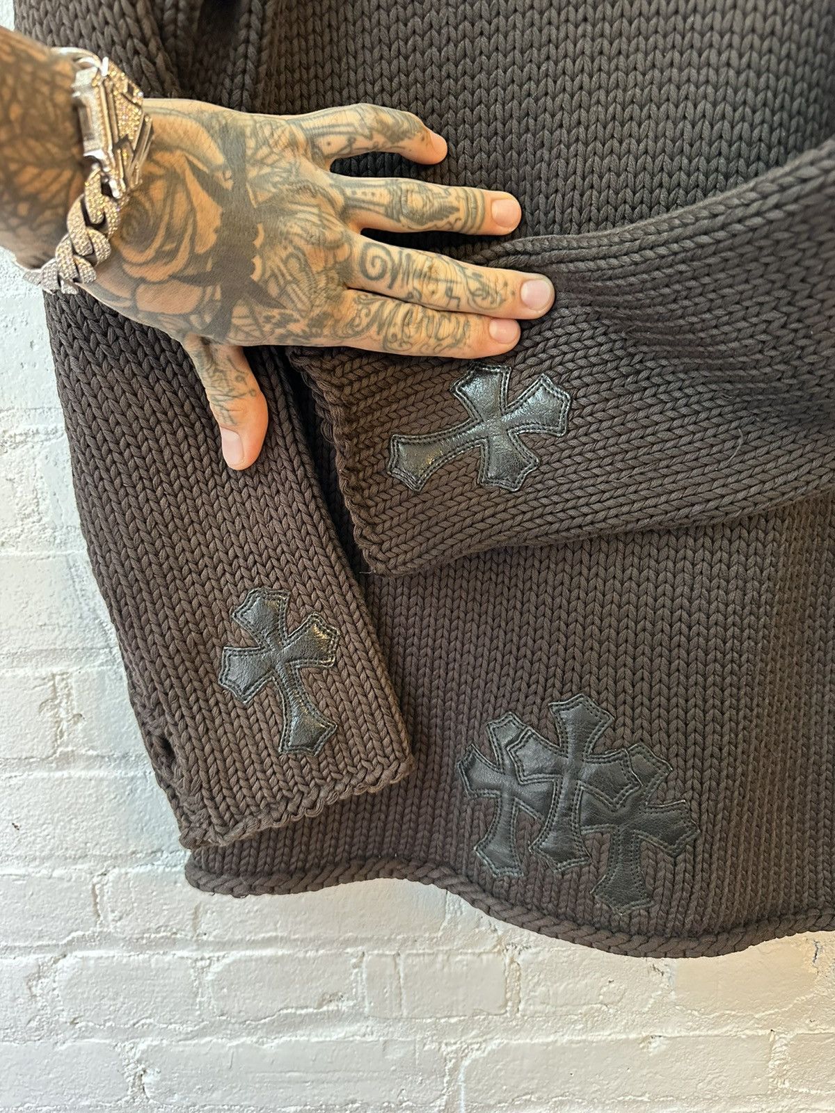 Chrome Hearts VINTAGE 1-1 KNITTED CHROME HEARTS SWEATER Size US M / EU 48-50 / 2 - 1 Thumbnail