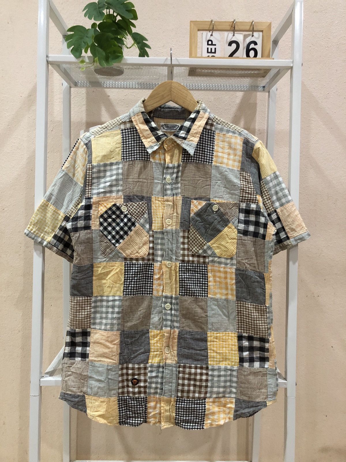 Bape OG 2005 Baby Milo Patchwork Double Pocket Shirts Size US M / EU 48-50 / 2 - 1 Thumbnail
