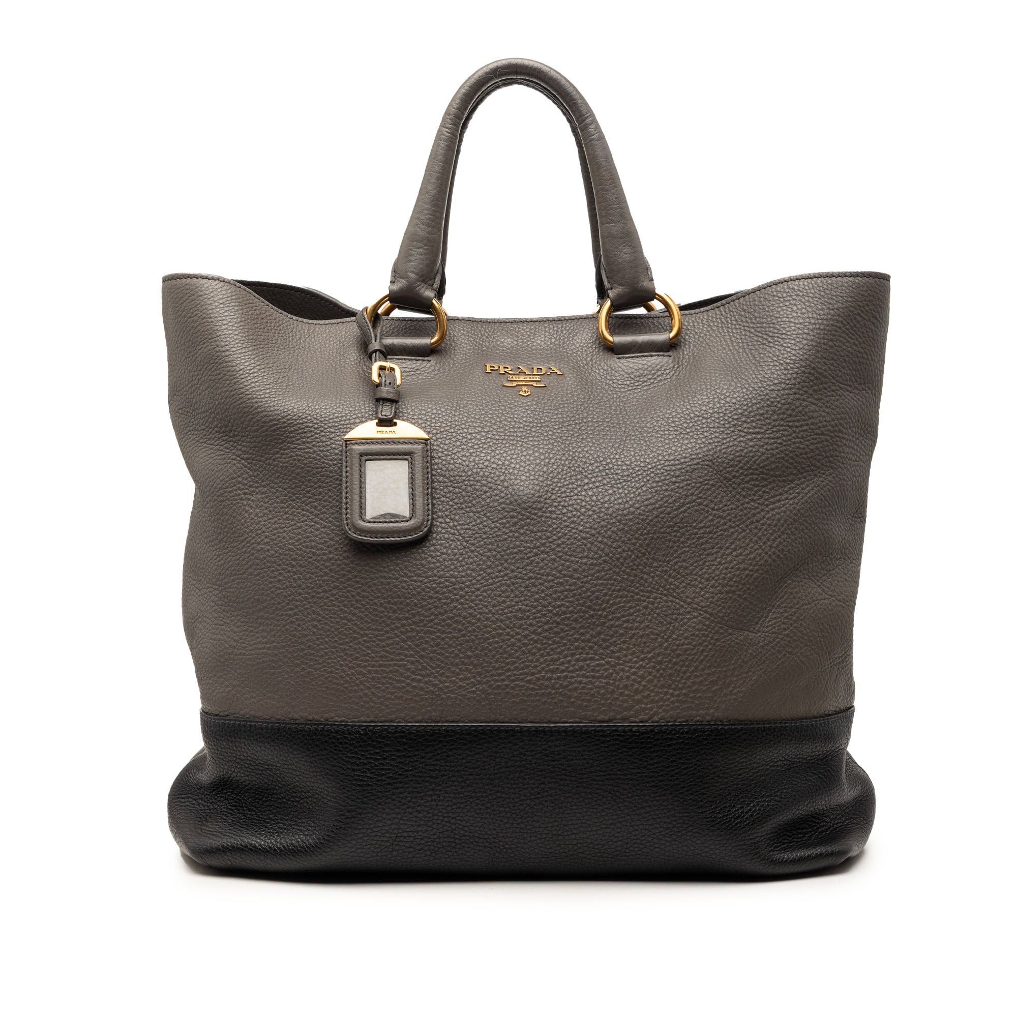 Prada Bicolor Vitello Daino Open Convertible Tote Size ONE SIZE - 1 Thumbnail