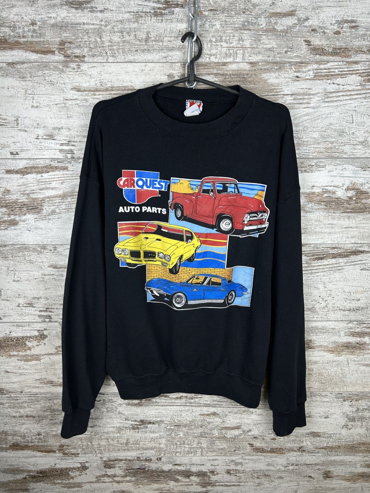 Vintage Mens Vintage Car Quest Auto Part Sweatshirt Pullover rare Size US XL / EU 56 / 4 - 2 Thumbnail