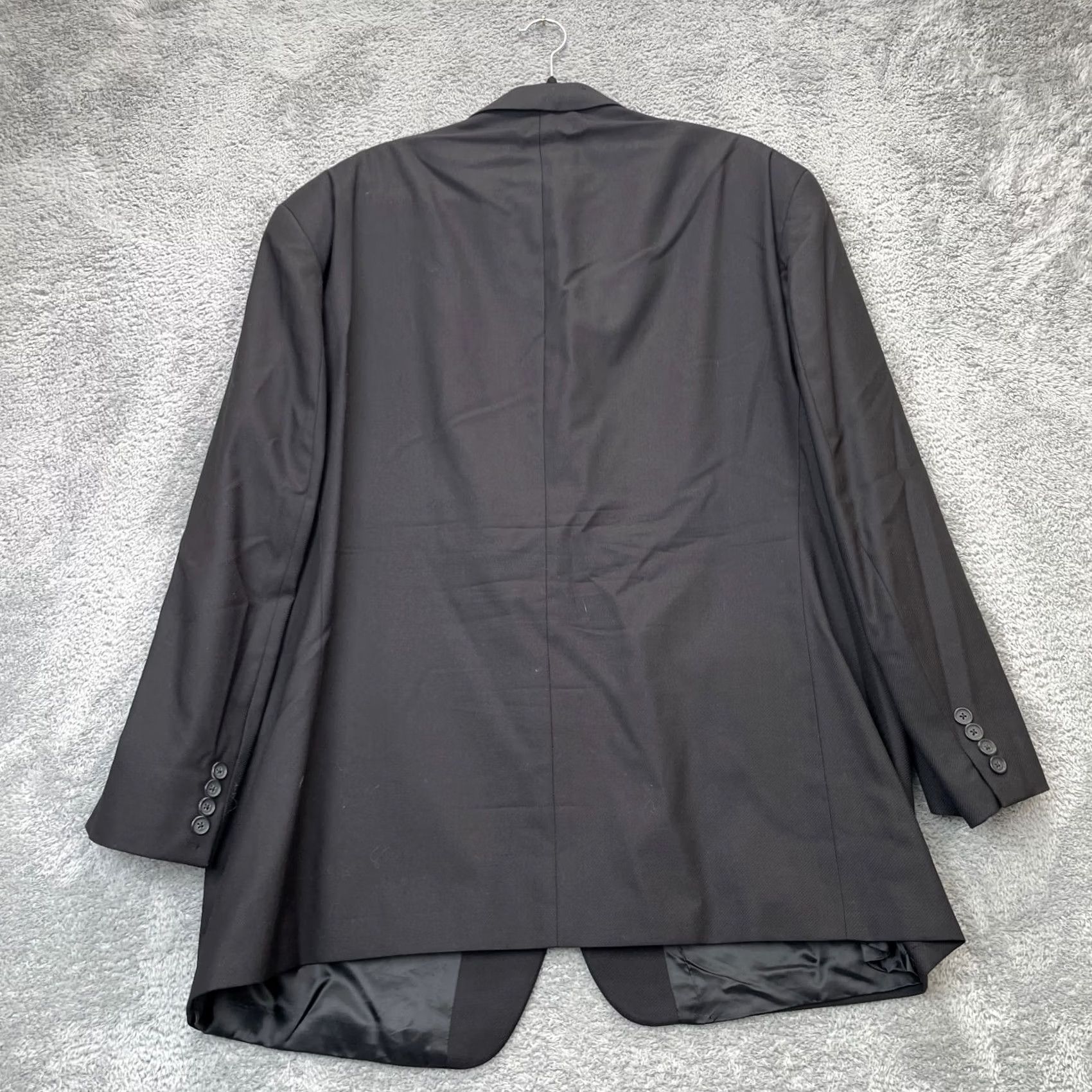 Ralph Lauren VINTAGE Lauren Ralph Lauren Blazer Jacket Mens 52R Black Single Breasted Lined Coat Size 52R - 2 Thumbnail