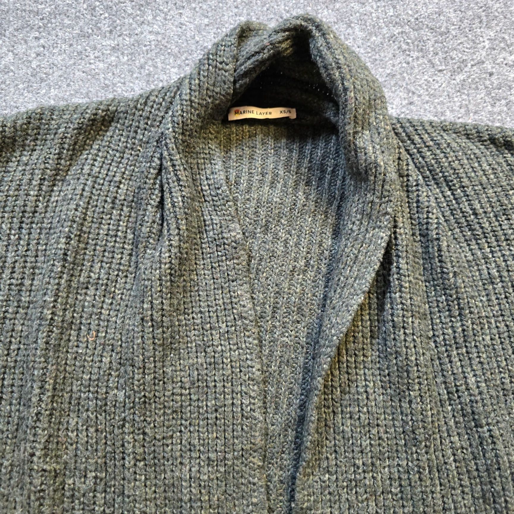 Marine Layer Marine Layer Cardigan Womens Small Green Wool Cashmere Blend Cozy Open Pocket Sweater Cardigan Womens Green Wool Cashmere Open Pocket Size S / US 4 / IT 40 - 2 Thumbnail