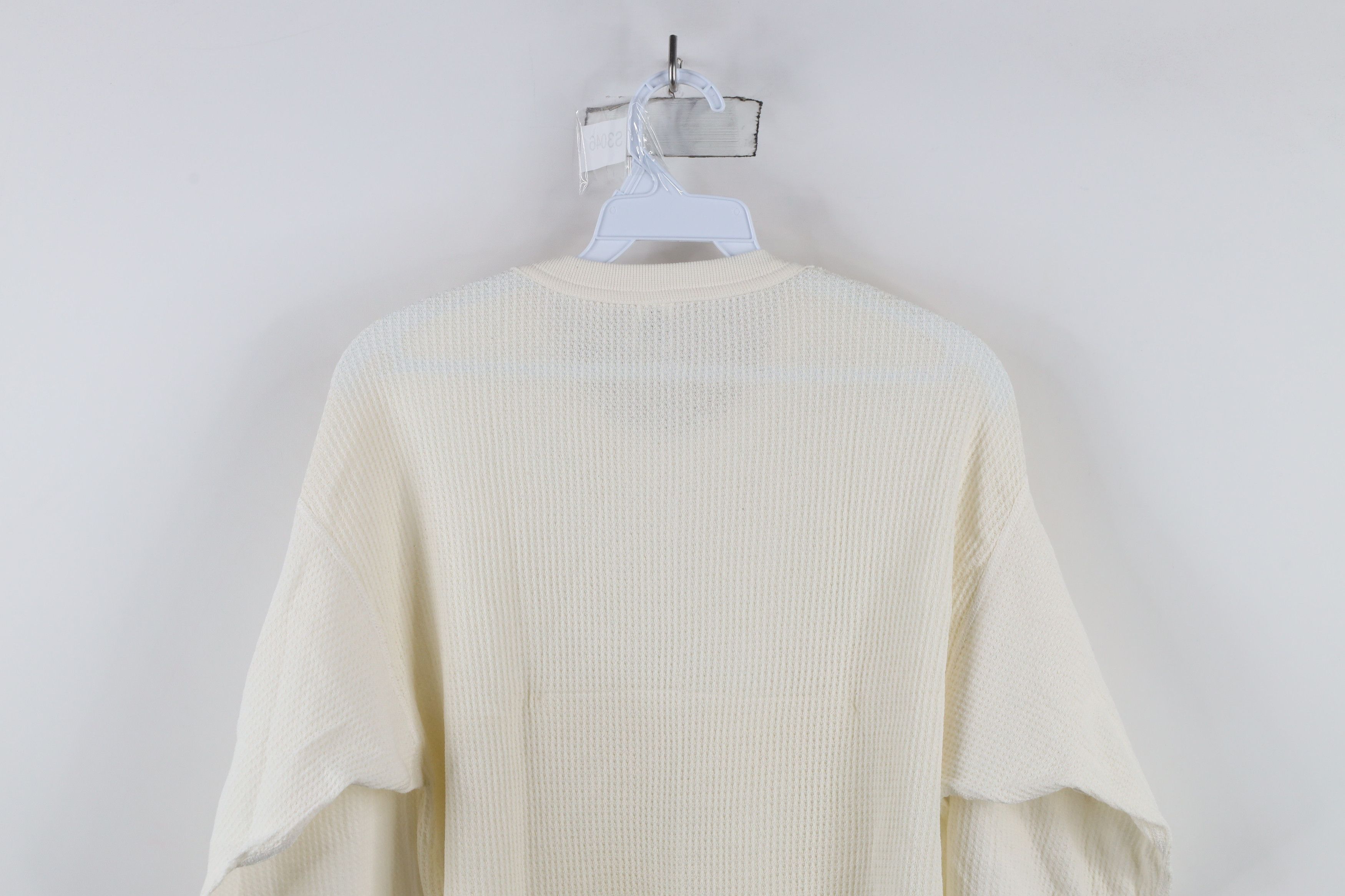Vintage Vintage 90s Streetwear Waffle Knit Long Sleeve T-Shirt Size US XL / EU 56 / 4 - 8 Thumbnail