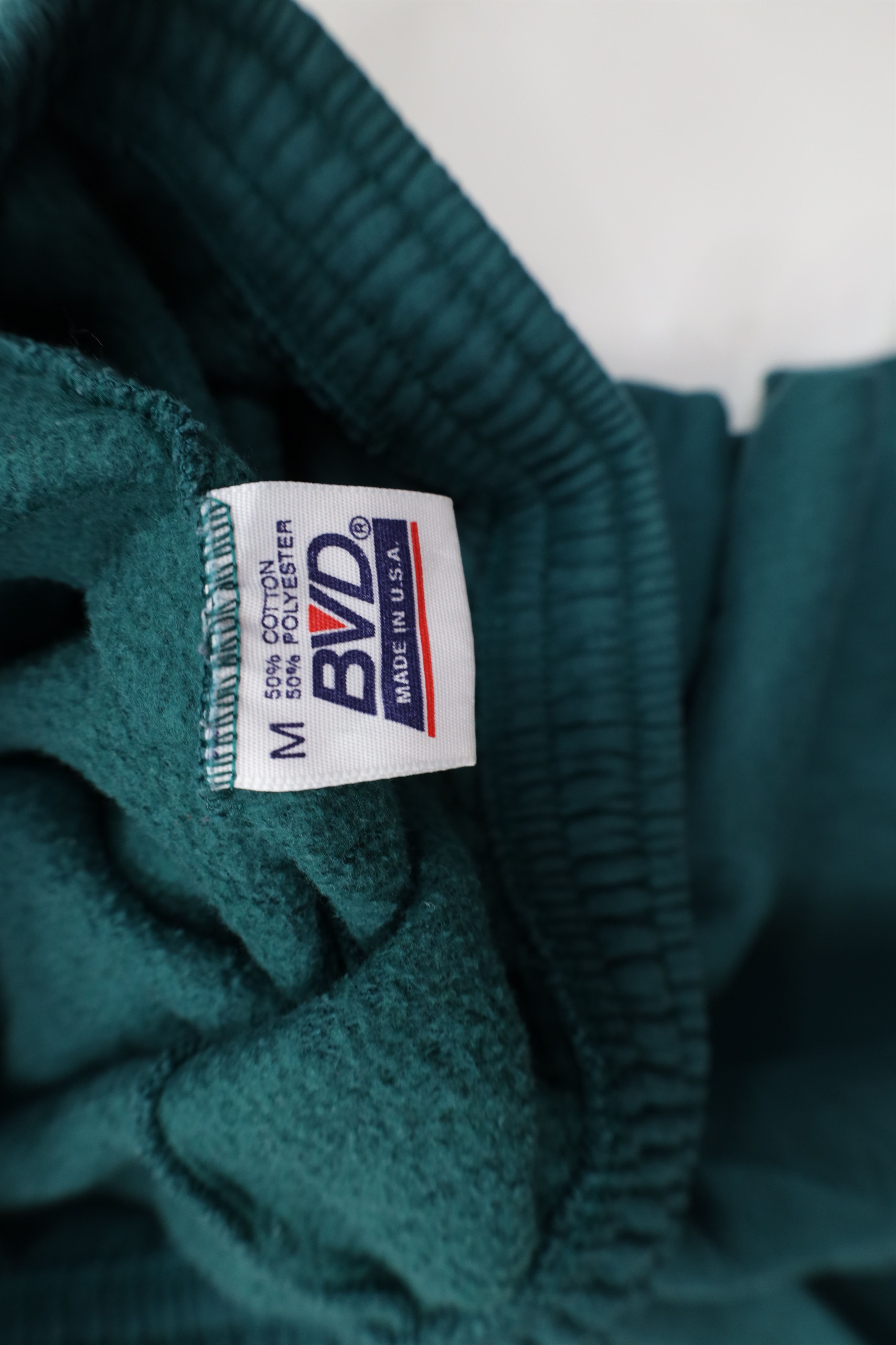 Vintage Vintage 90s Streetwear Blank Sweatpants Joggers Green USA Size US 34 / EU 50 - 9 Thumbnail