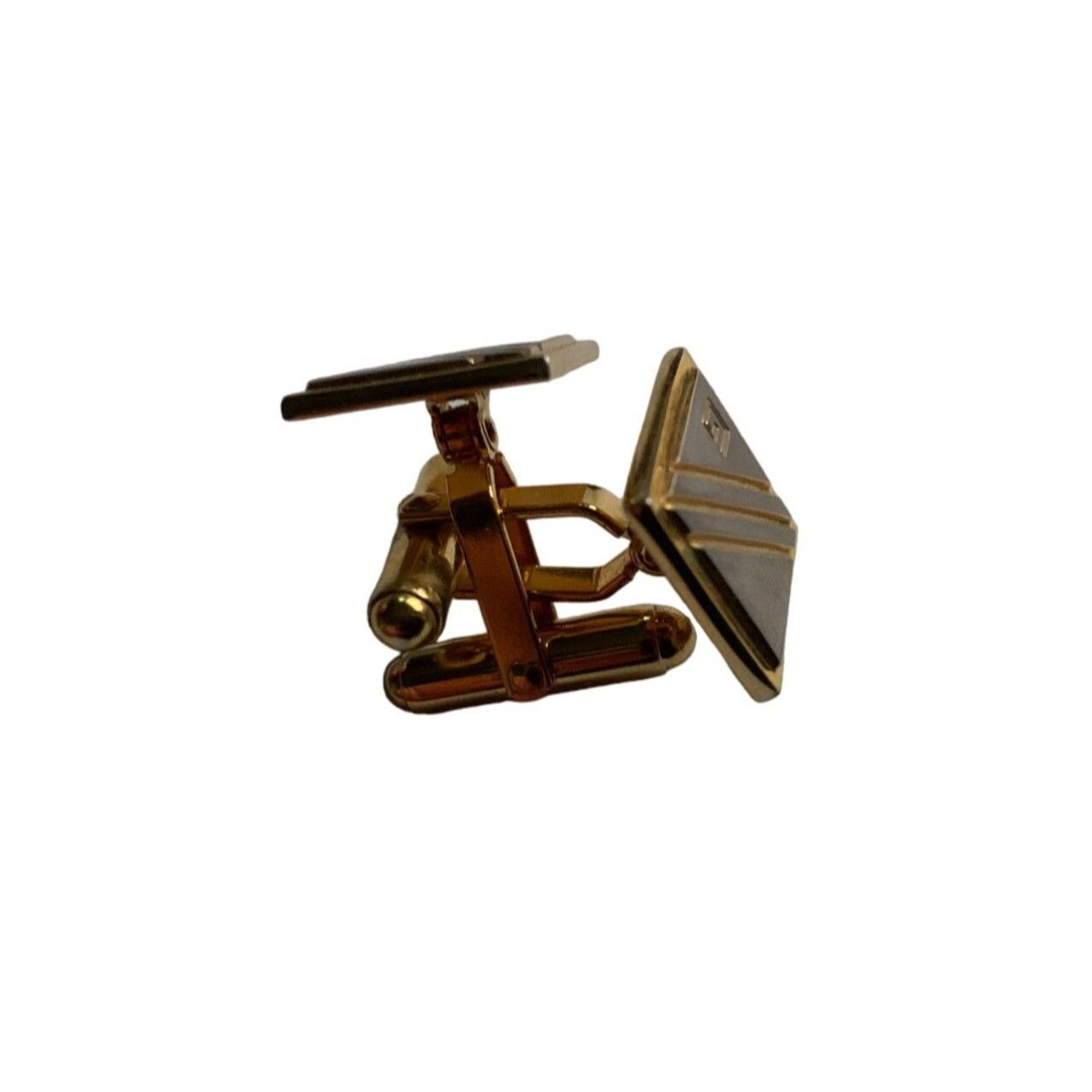 Other Vintage Mens Squared Gold Toned Cuff Links Size ONE SIZE - 3 Thumbnail
