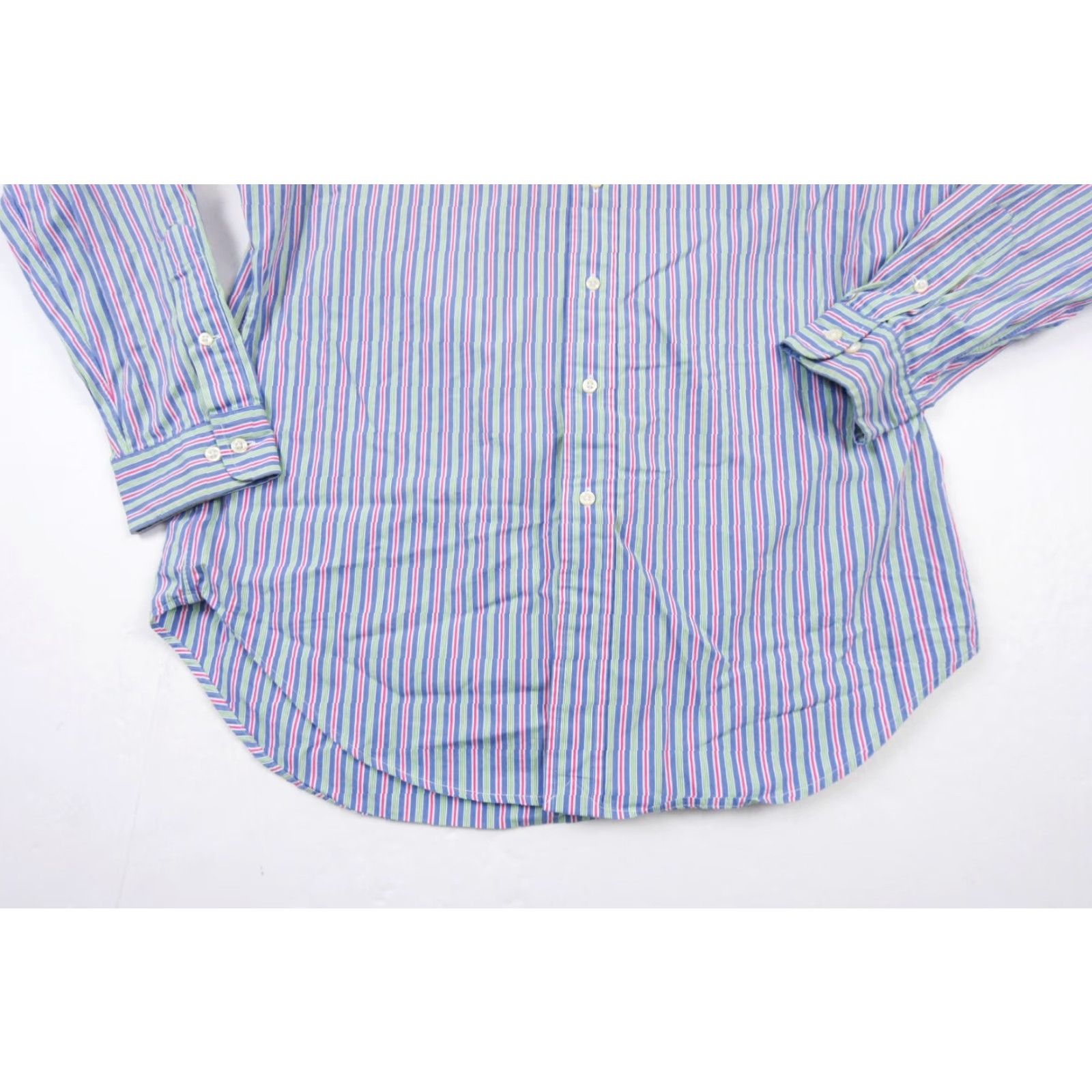 Ralph Lauren VINTAGE Ralph Lauren Men's Shirt Button Up Long Sleeve Striped Blue Classic Fit Preppy Size US L / EU 52-54 / 3 - 4 Thumbnail