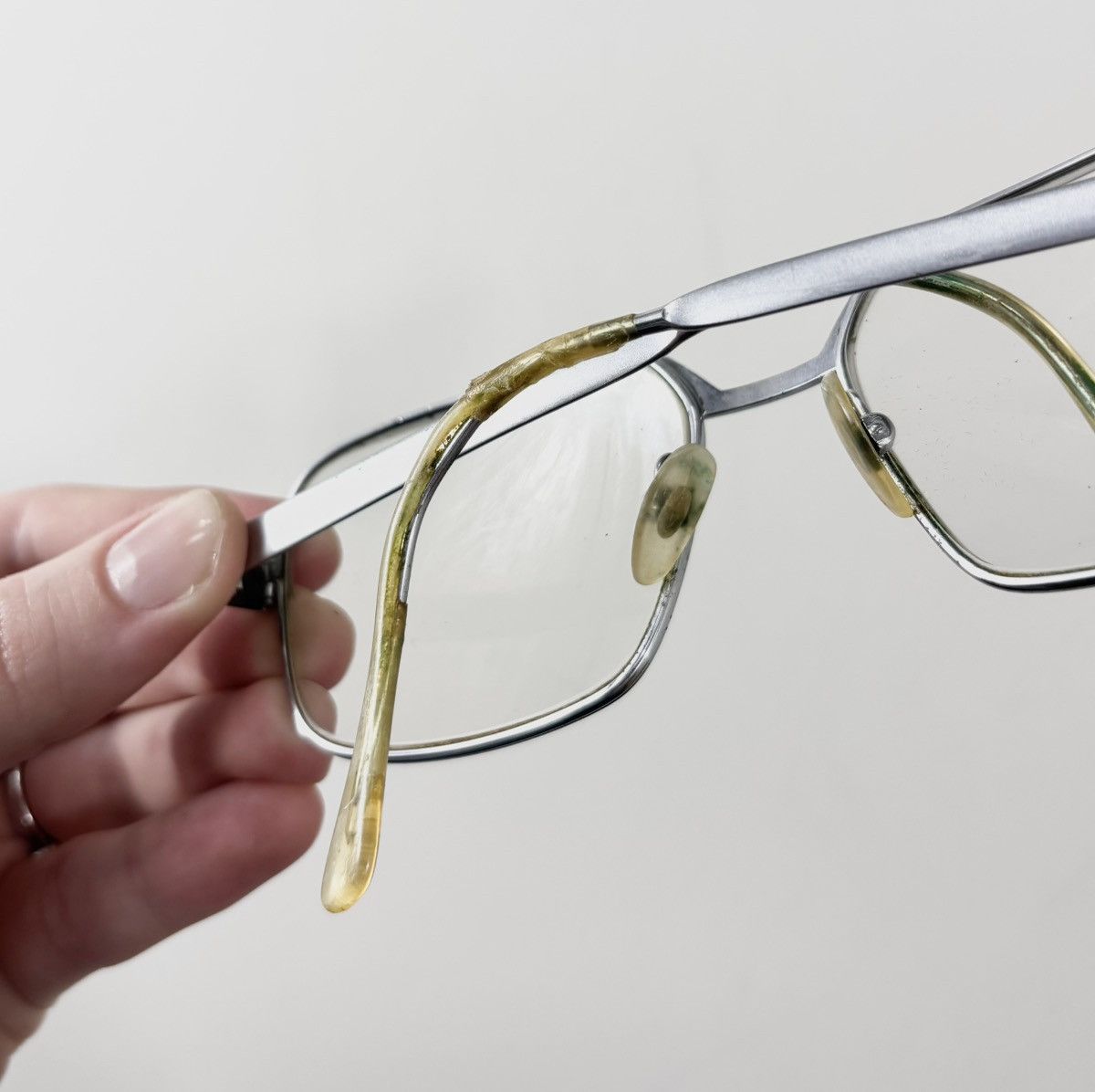 Other Vintage Barbudo Condor 100 Silver Metal Aviator Eyeglasses Size ONE SIZE - 10 Thumbnail