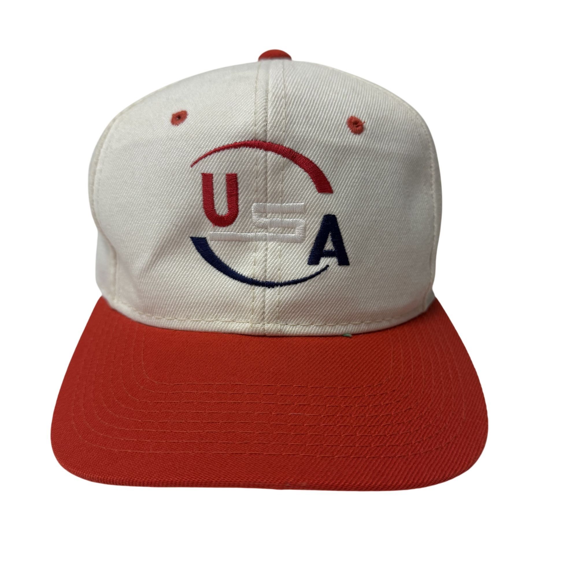 Other Vtg YoungAn Hat White Red Trucker USA Embroidered Cap Size ONE SIZE - 2 Thumbnail