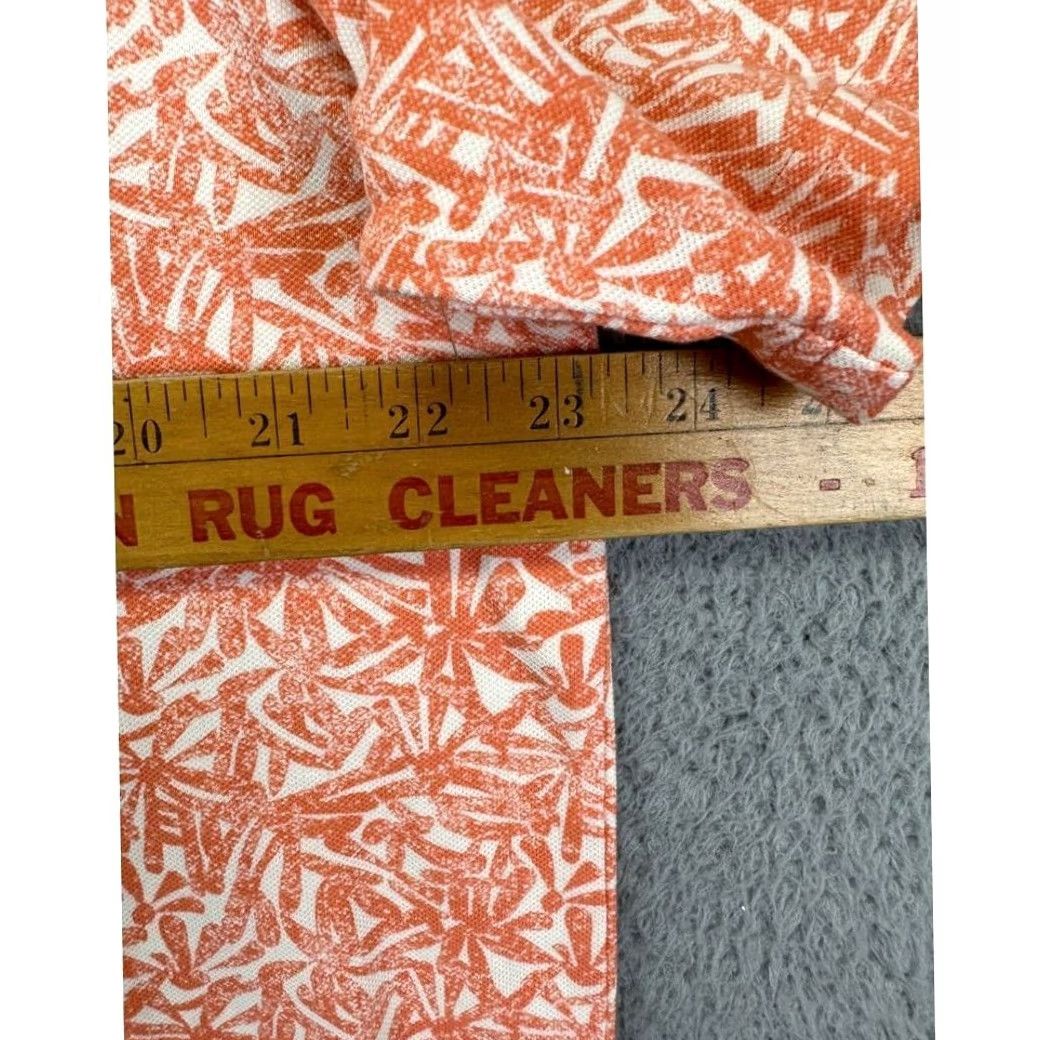 Vintage L.L. Bean Polo Shirt Mens Large Orange Geometric Traditional Fit Rugby Shirt Size US L / EU 52-54 / 3 - 5 Thumbnail