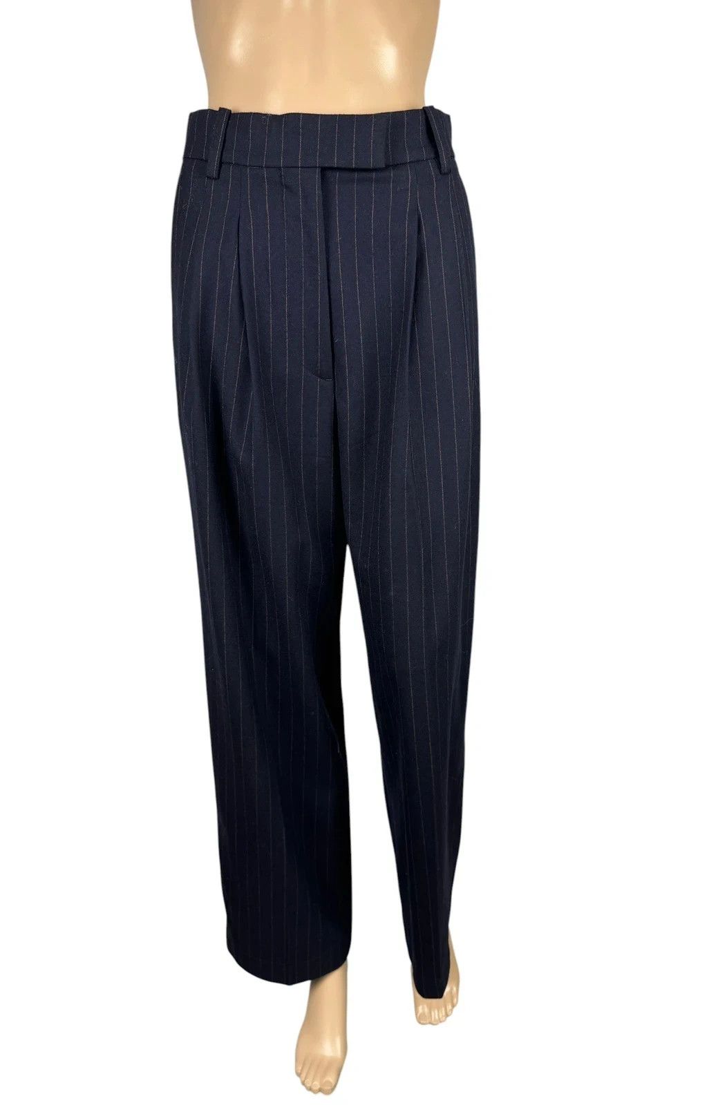 Arket Arket Wool Dress Pants Wide Leg Striped size 36 Size 26" / US 2 / IT 38 - 2 Thumbnail