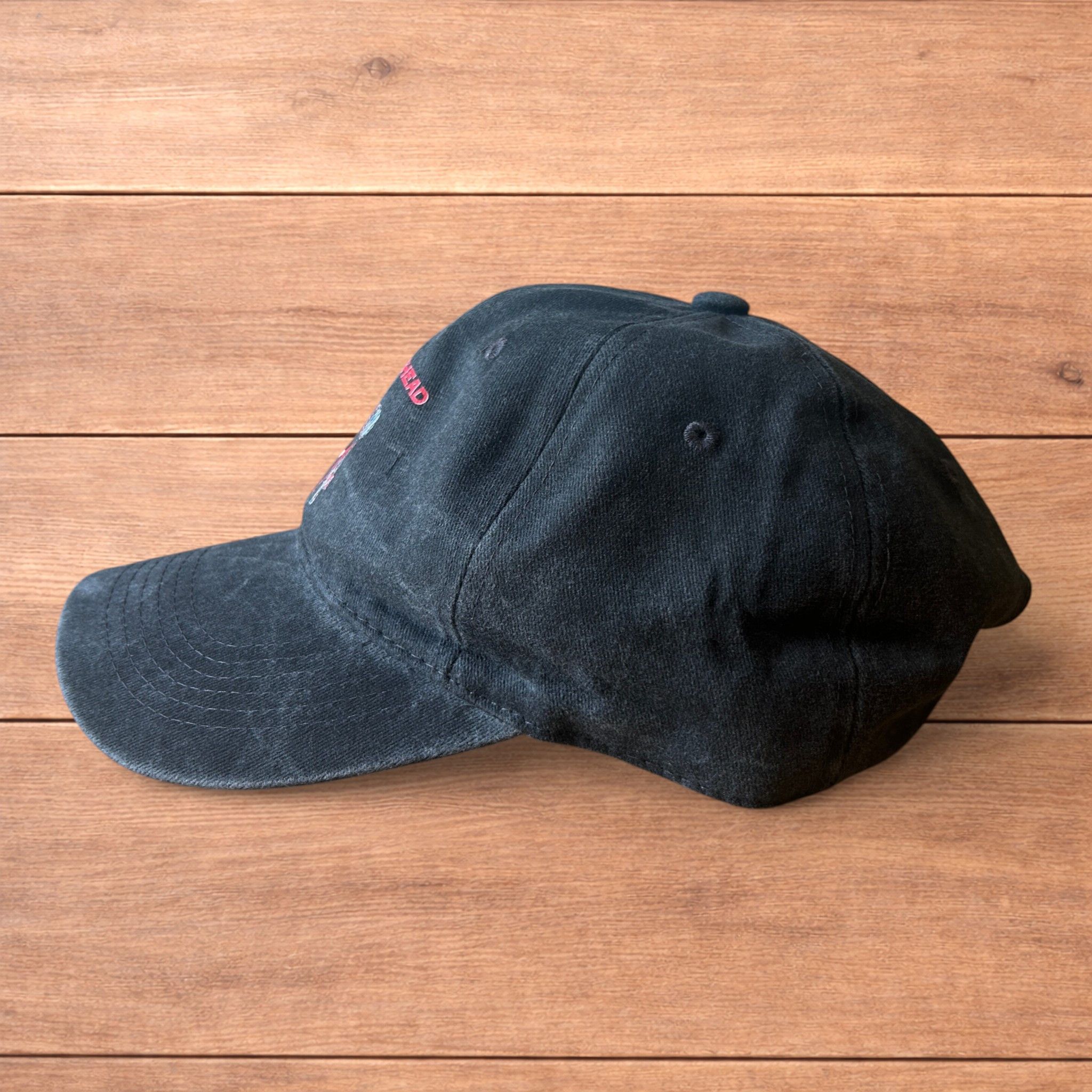 Japanese Brand Vintage style Radiohead cap hat in washed grey. Size ONE SIZE - 2 Thumbnail