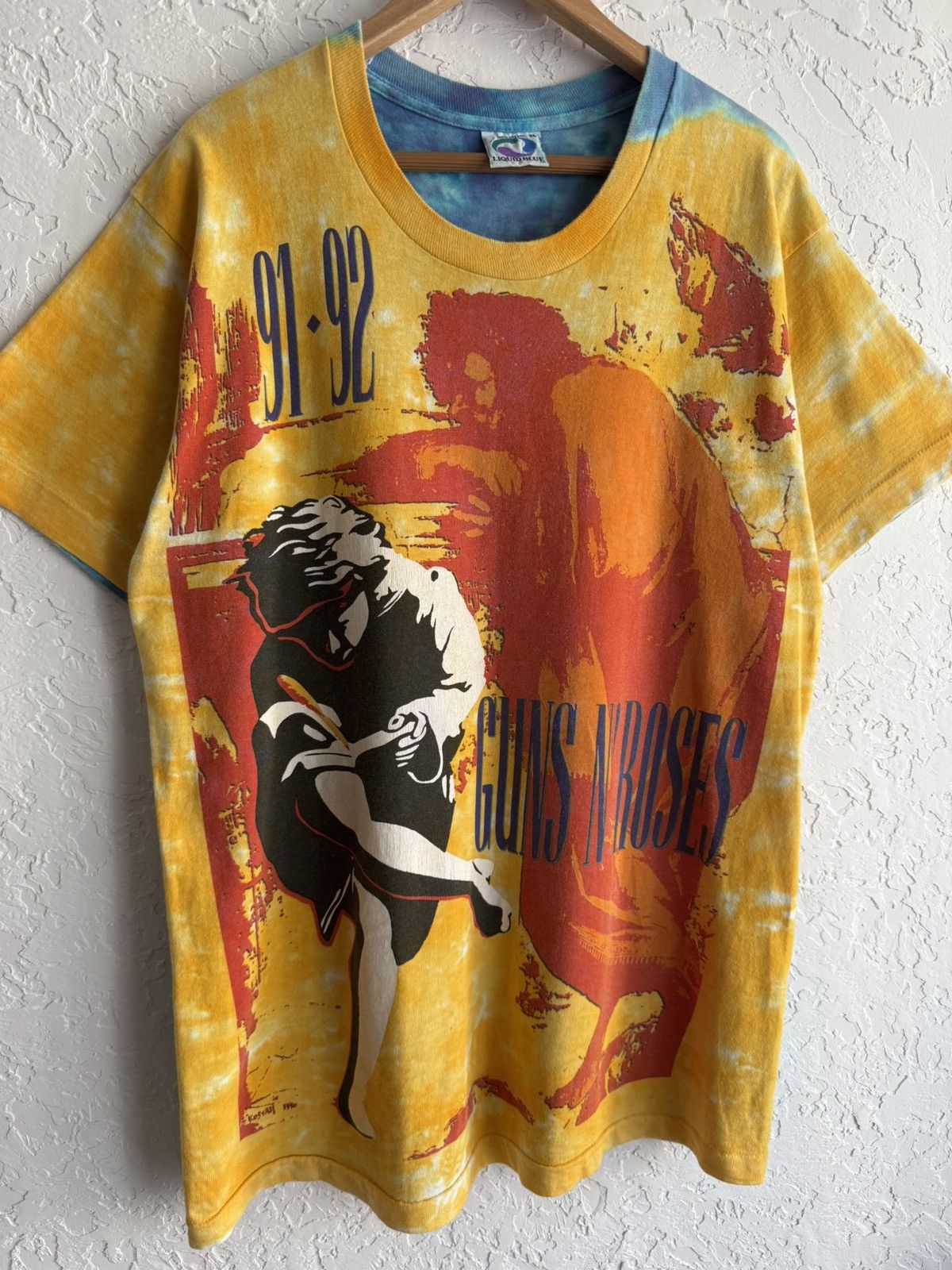Liquid Blue Vintage Guns N’ Roses Use Your Illusion Tour 1991 T-shirt Size US XL / EU 56 / 4 - 2 Thumbnail