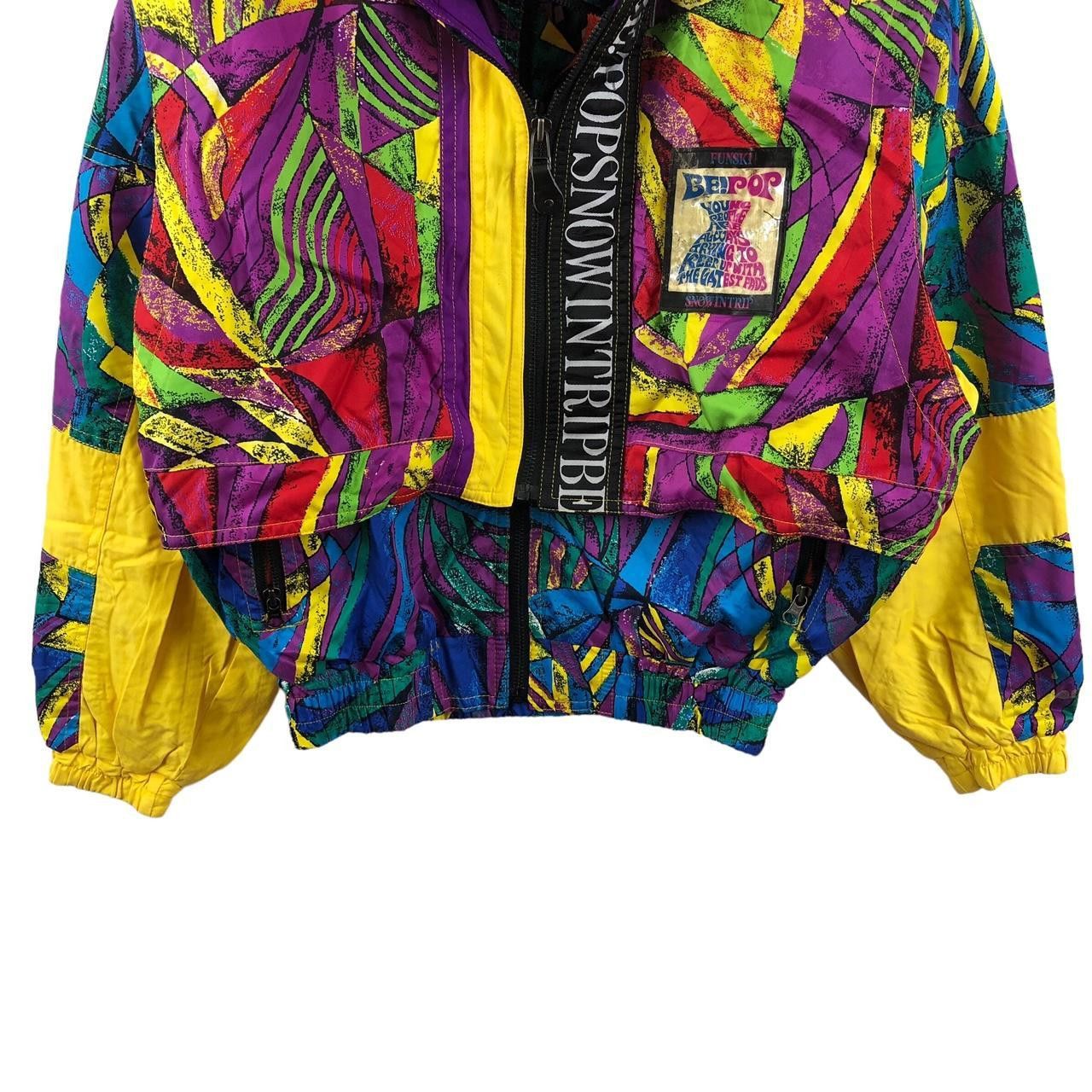 Vintage Vintage BE! POP JAPANA Colourful AOP Over Print Ski Jacket Size M / US 6-8 / IT 42-44 - 4 Thumbnail