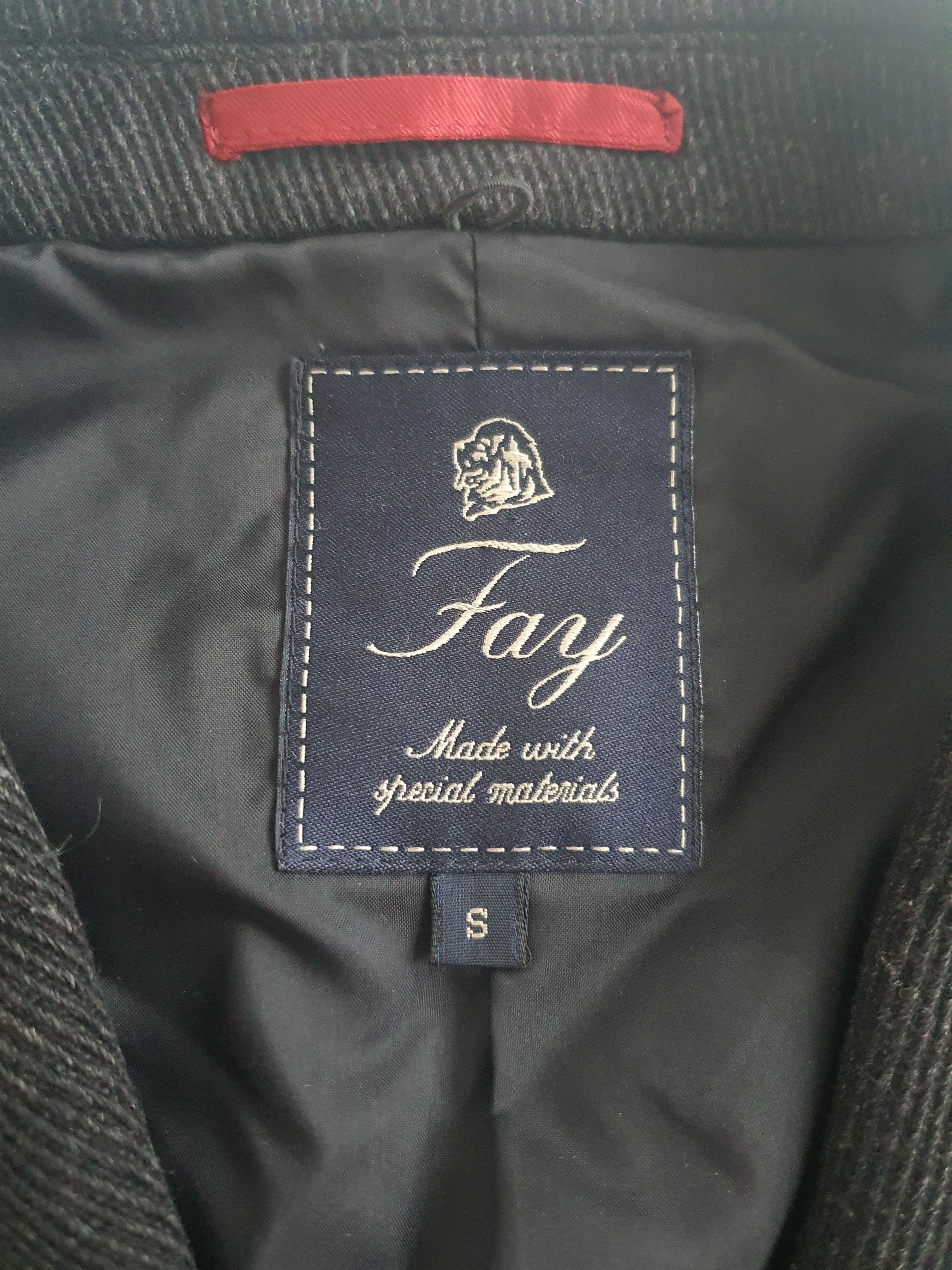 Fay Tailored (Double) Coat Overcoat - Gray Twill Weave - Sz S Size US S / EU 44-46 / 1 - 5 Thumbnail