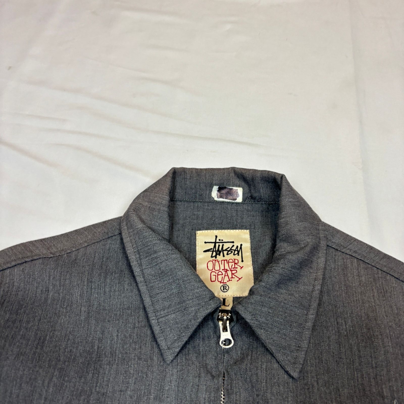 Stussy Vintage 90s Stussy Outer Gear Zip Rayon Wool Twill Jacket L Size US L / EU 52-54 / 3 - 13 Thumbnail