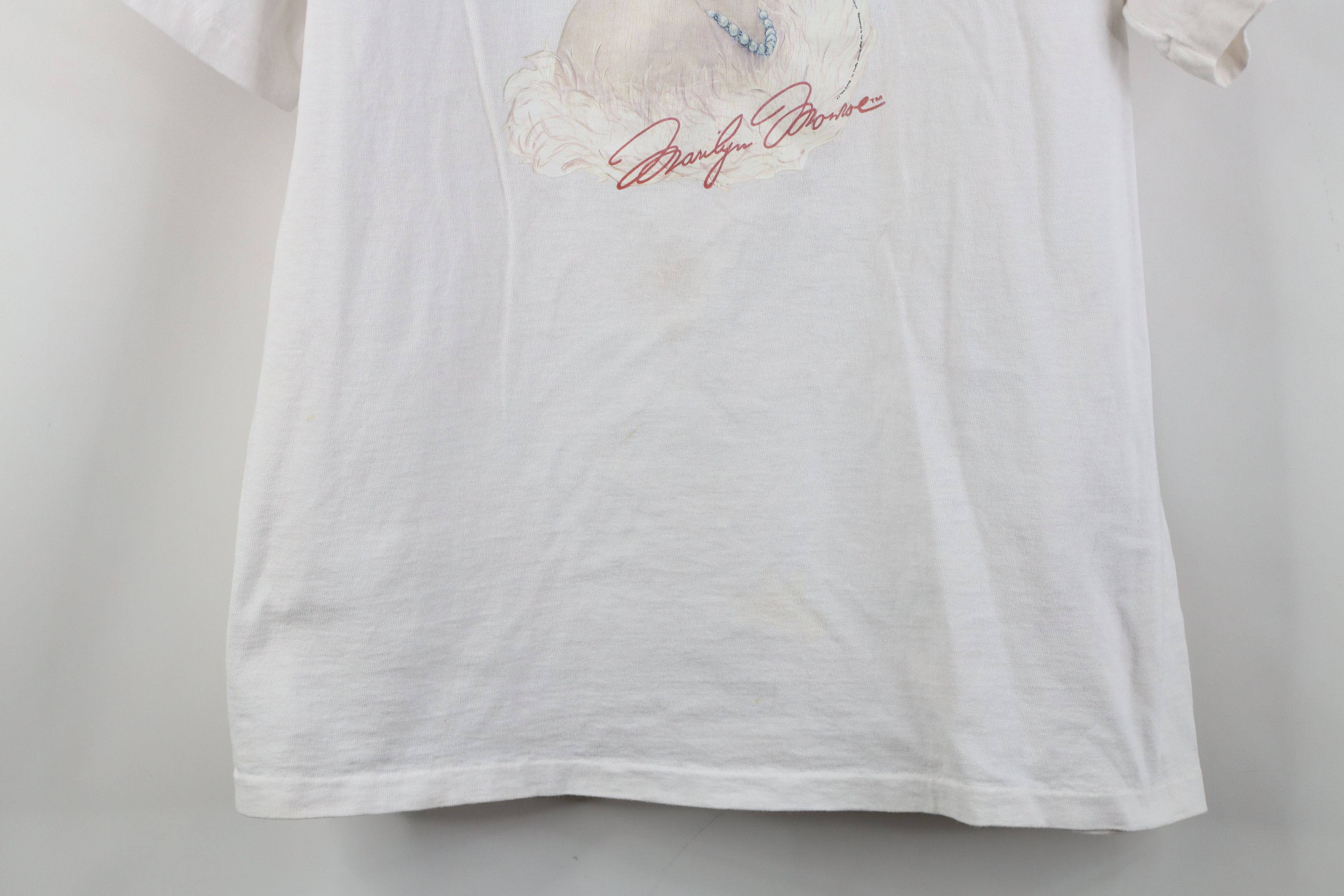Vintage Vintage 90s Marilyn Monroe Short Sleeve T-Shirt White USA Size XL / US 12-14 / IT 48-50 - 3 Thumbnail