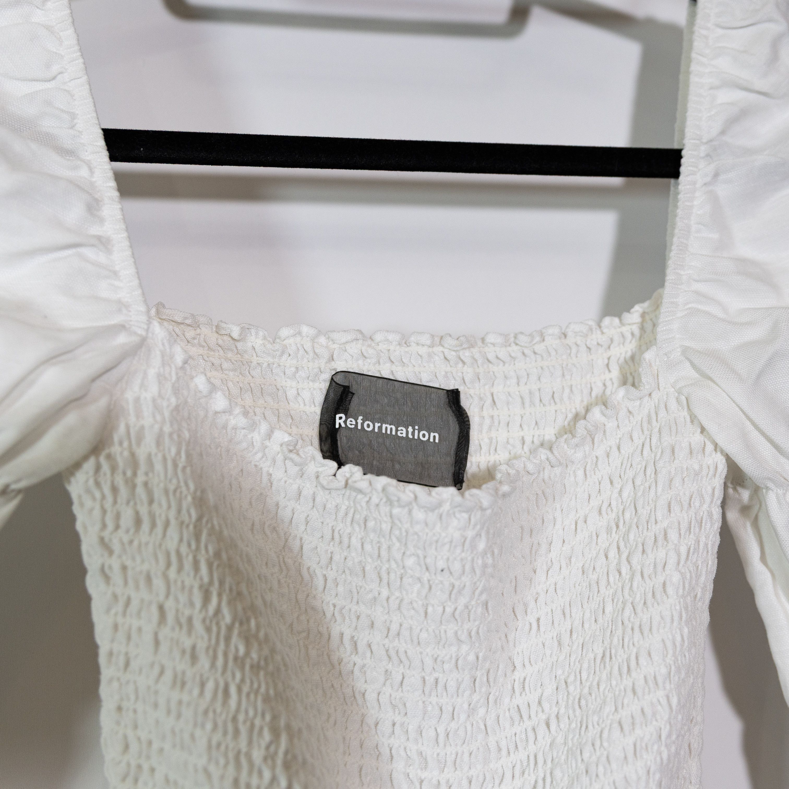 Reformation Reformation Gala Linen Blend Smocked Size XS / US 0-2 / IT 36-38 - 2 Thumbnail