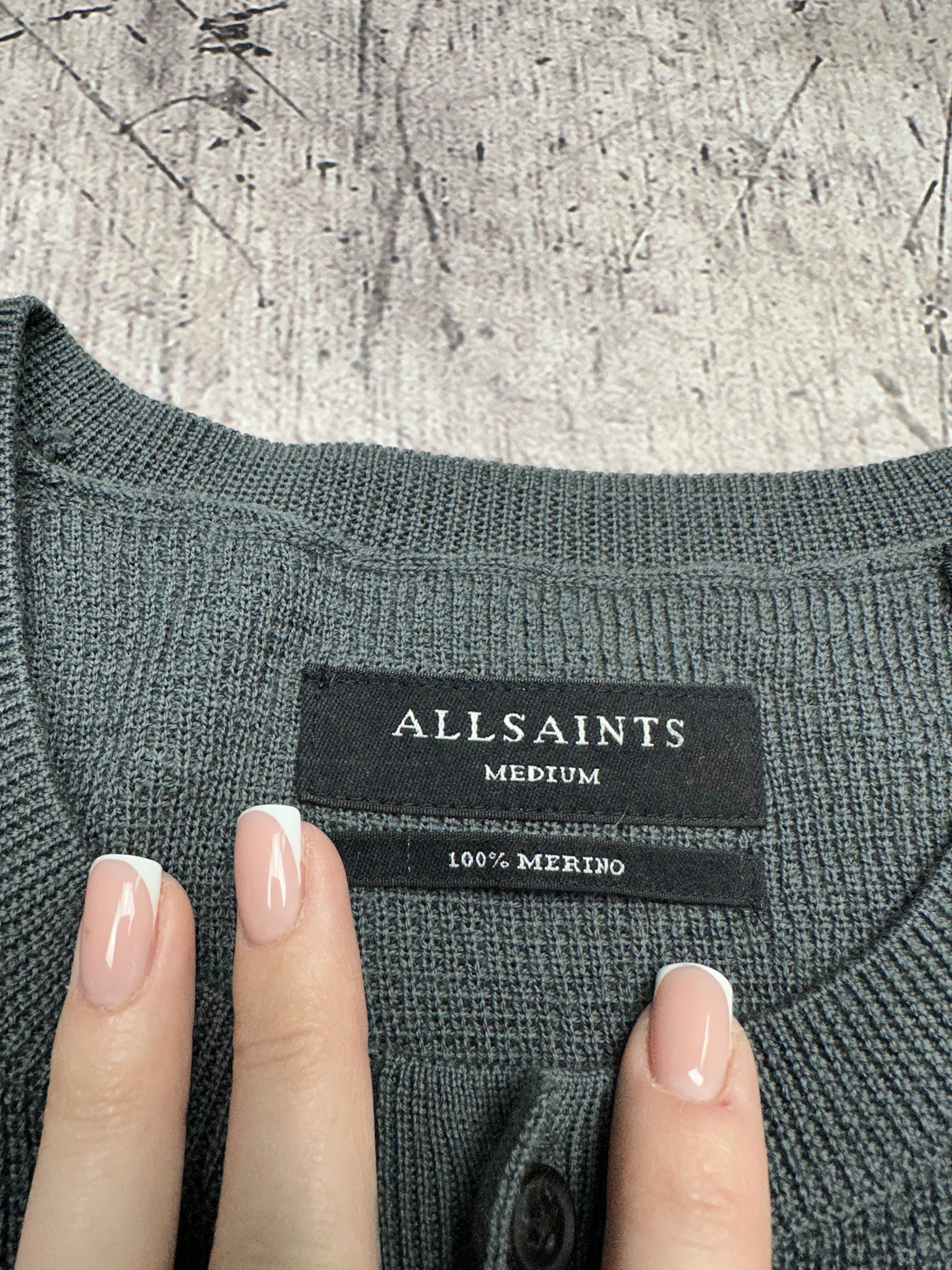 Allsaints Allsaints Mens Merino Wool Ivar Henley Sweater Size US M / EU 48-50 / 2 - 4 Thumbnail