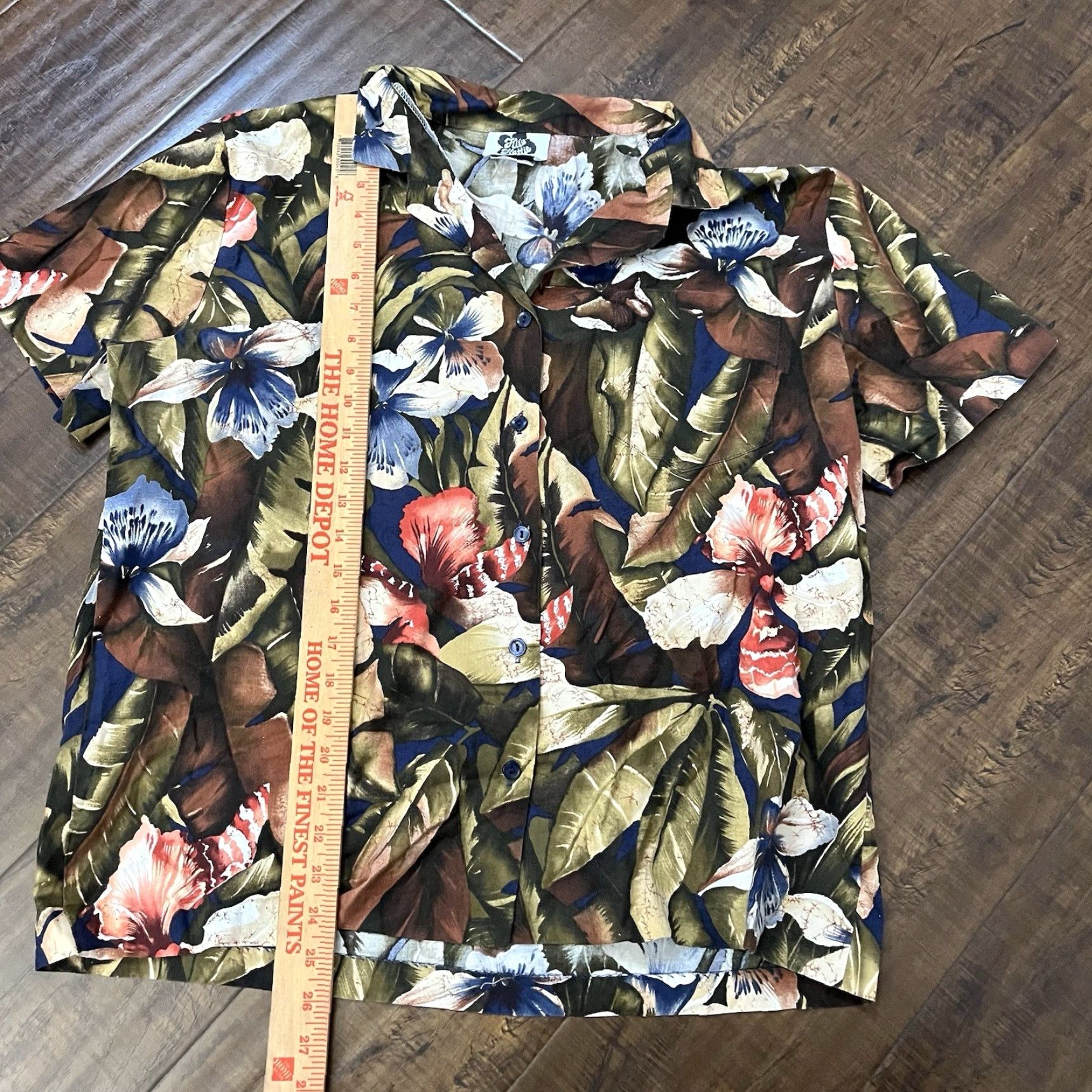 Hilo Hattie VINTAGE Hilo Hattie Hawaiian Shirt L Brown Floral Short Sleeve Camp Collar 80s Mens Size US L / EU 52-54 / 3 - 6 Thumbnail