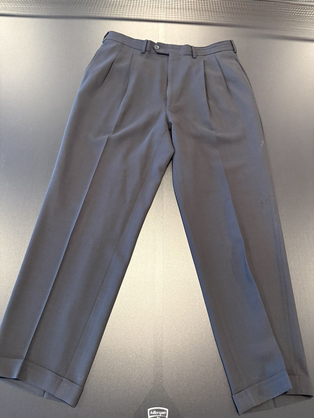 Gianfranco Ferre Vintage 90s Gianfranco Ferré Navy Wool Suit Italy 42R Size 42R - 10 Thumbnail