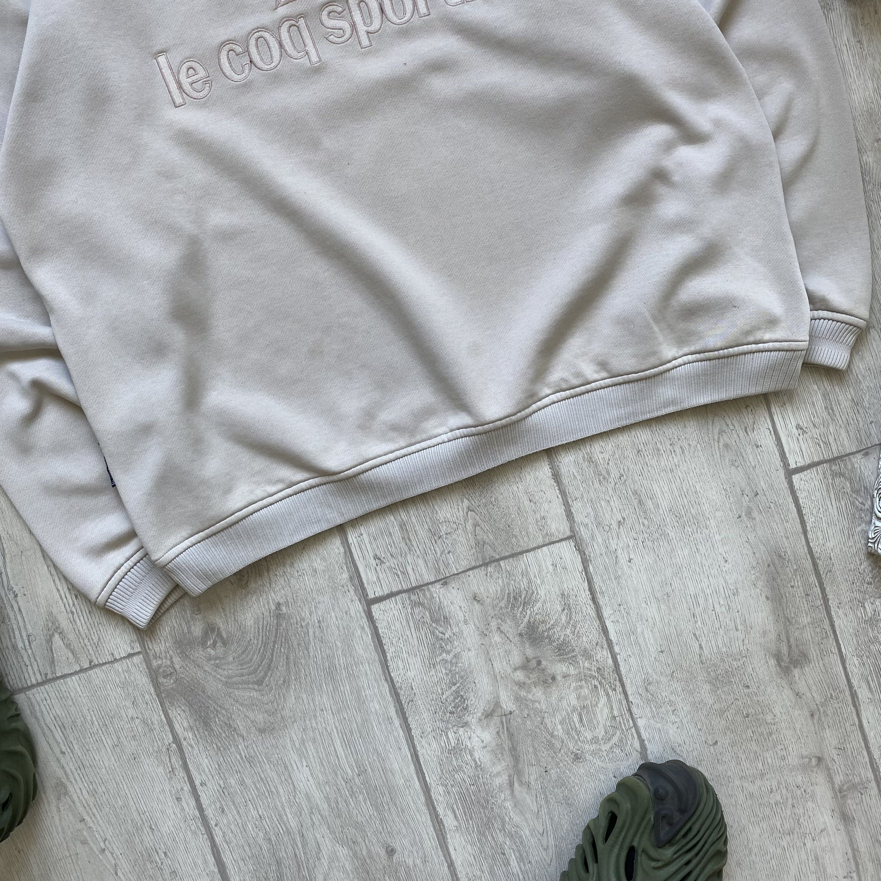 Le Coq Sportif 🐓Vintage 90s Le Coq Spotif heavy Boxy sweatshirt Distressed Size US L / EU 52-54 / 3 - 3 Thumbnail