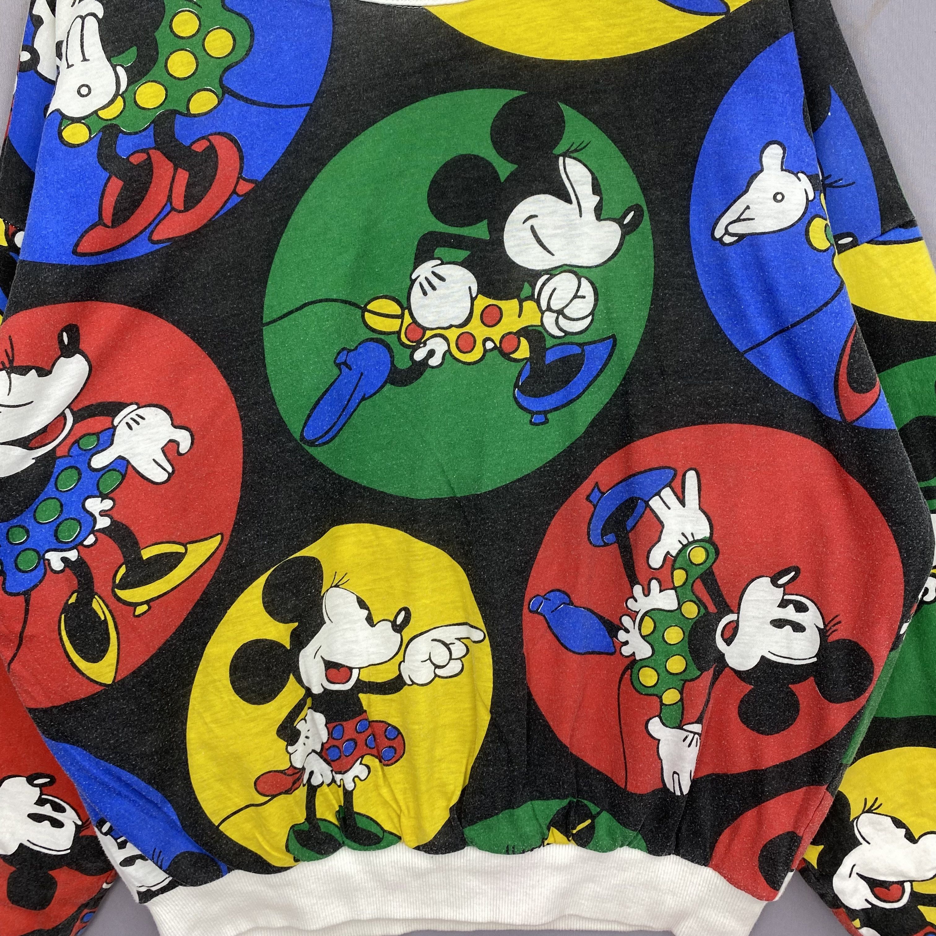 Disney Vintage 90s Mickey Mouse Reversible Sweater Sweatshirt Size US L / EU 52-54 / 3 - 6 Thumbnail