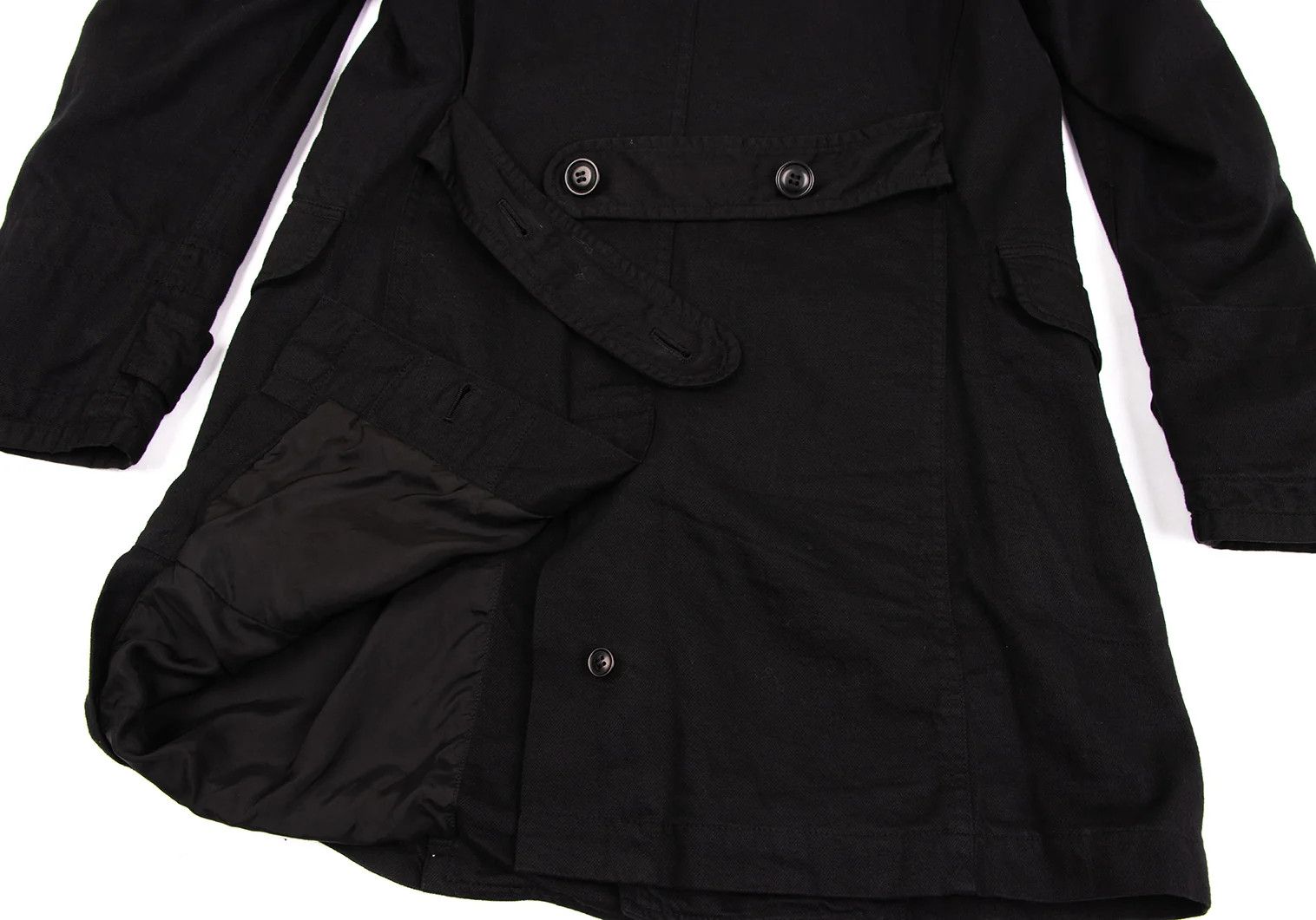 Junya Watanabe Pocket Design Dyed Cotton Coat in Black, Size XS Size US XS / EU 42 / 0 - 15 Thumbnail