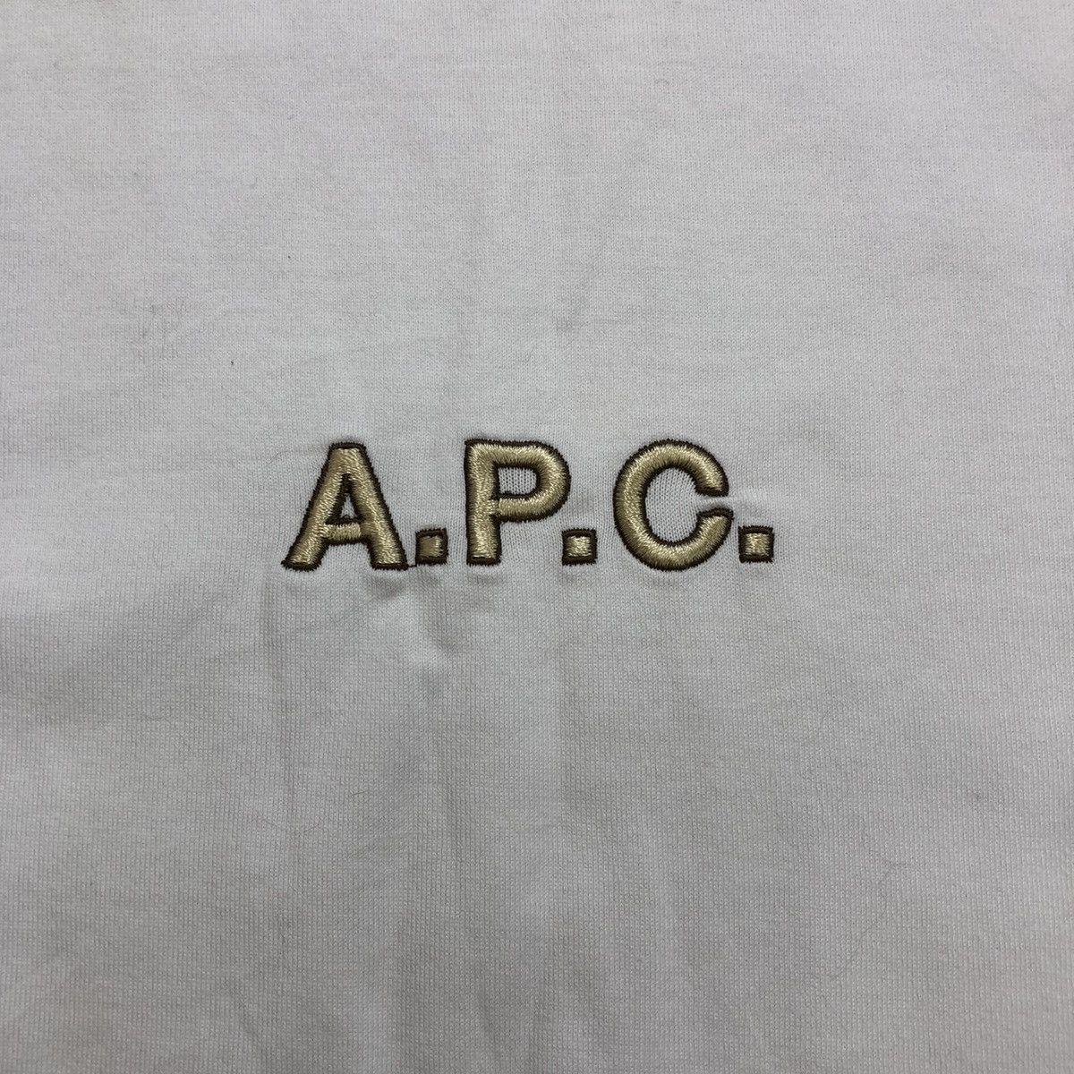 A.P.C. A.P.C Paris Spell Out Small Logo Embroidered Longsleeve Tee Size US S / EU 44-46 / 1 - 4 Thumbnail