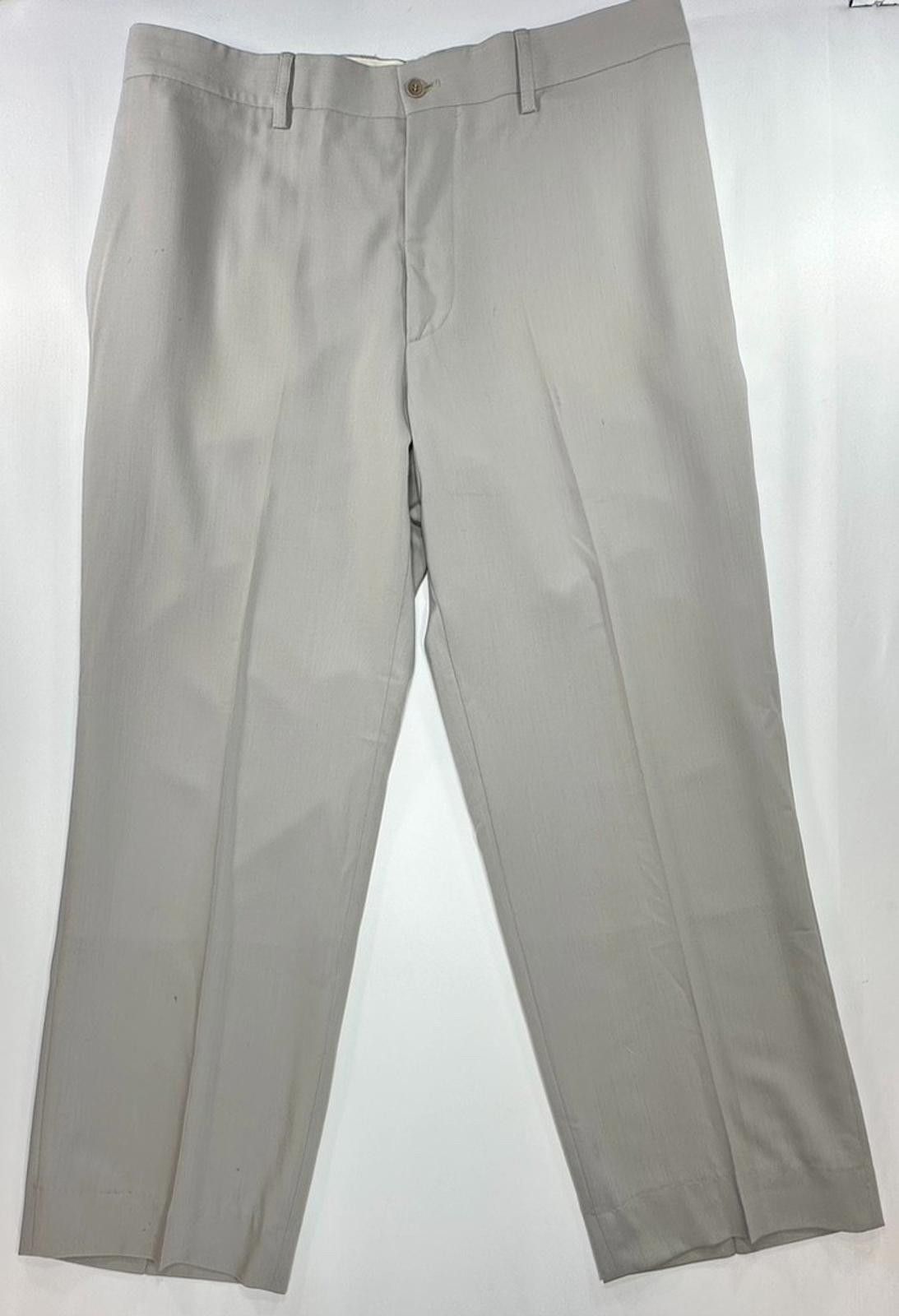 Hugo Boss Hugo Boss Vasarely Flat Virgin Wool Dress Pants Gray 38/30 Size US 38 / EU 54 - 1 Thumbnail