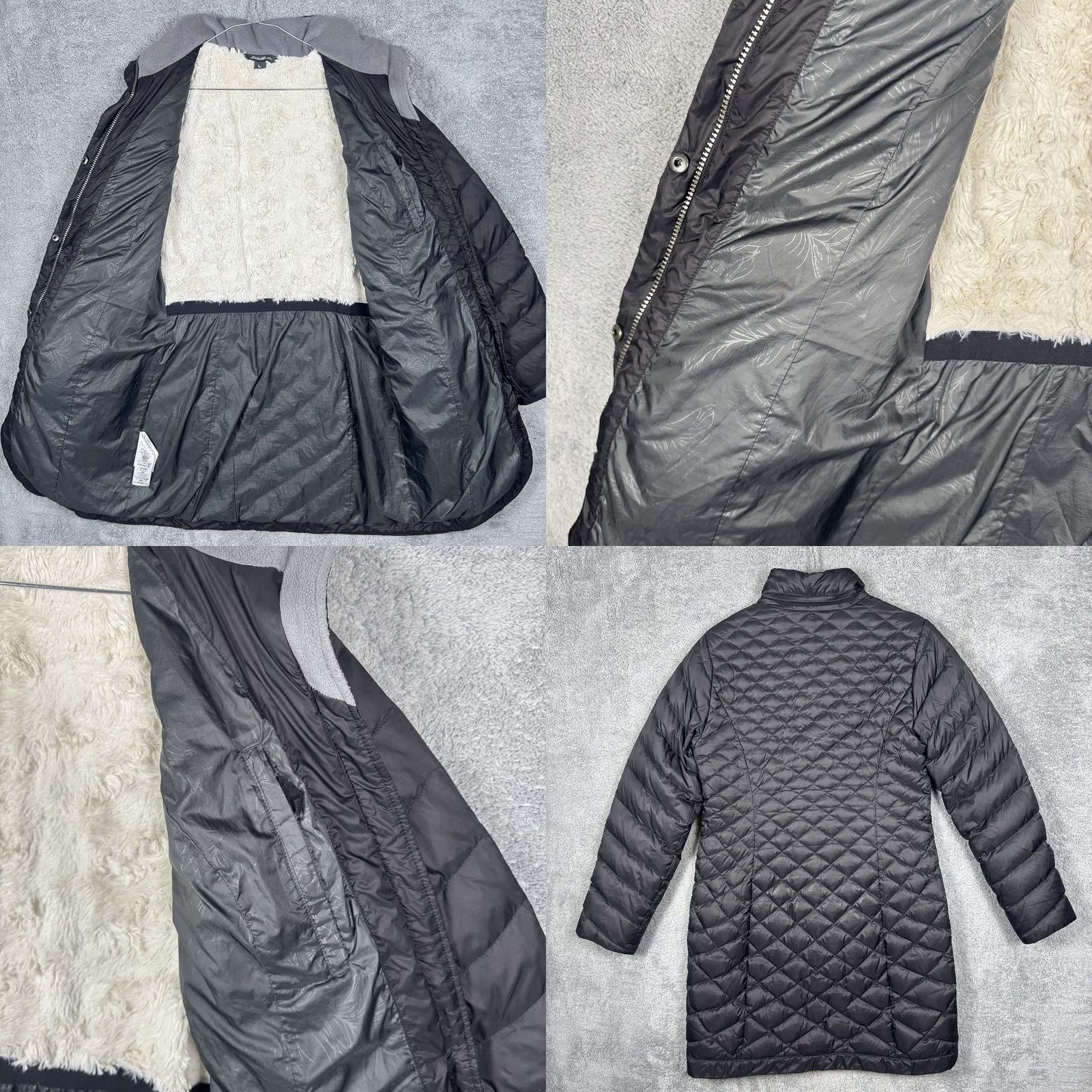 Eddie Bauer Eddie Bauer Down Jacket Womens S Long Quilted Puffer Coat Full Zip Faux Fur Black Modest Size S Womens Size S / US 4 / IT 40 - 8 Thumbnail