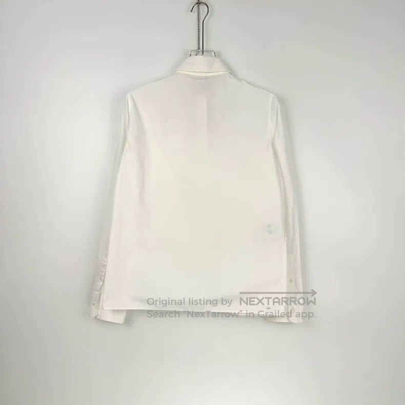 Prada Prada White collar metal triangle logo shirt Size US XXS / EU 40 - 4 Thumbnail