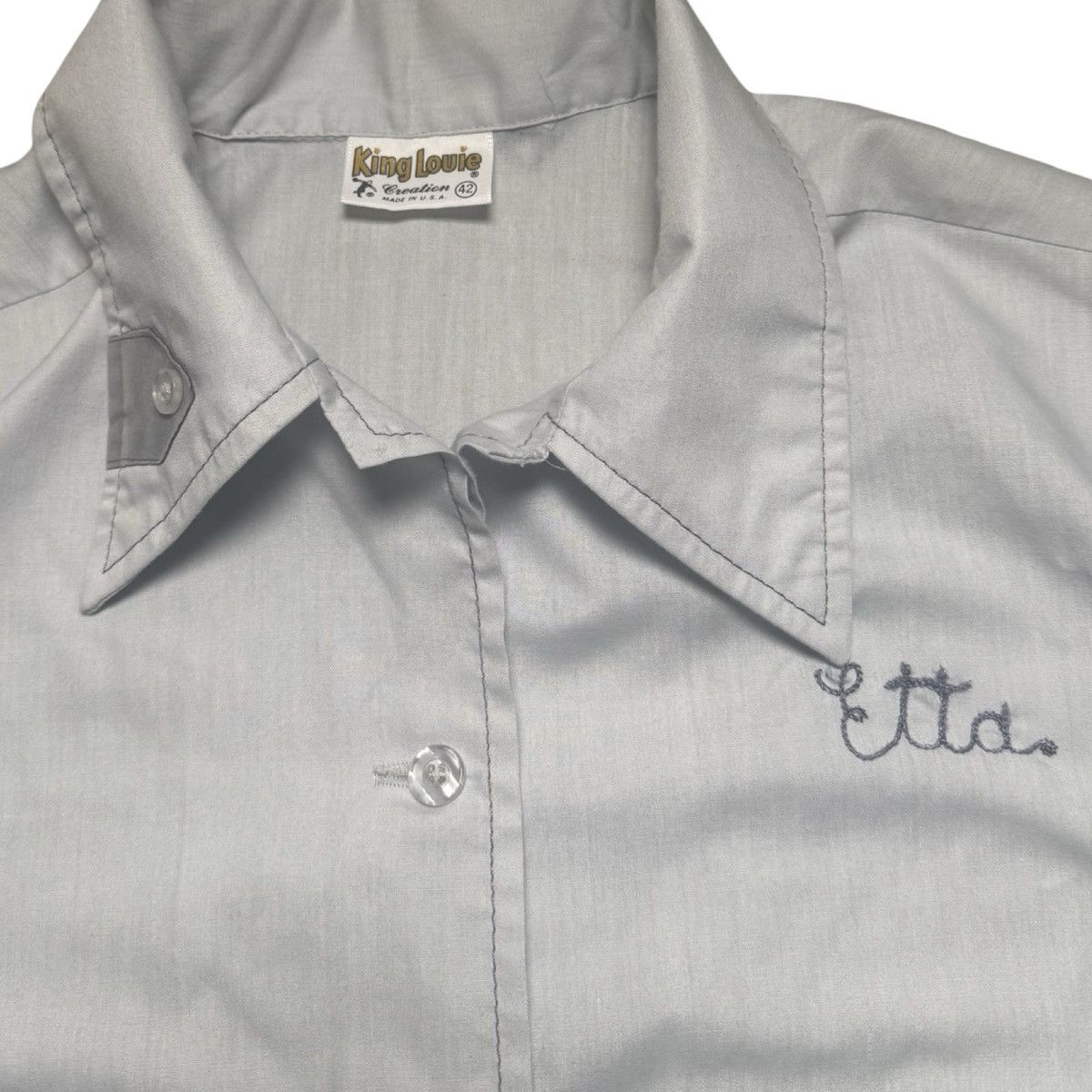 Other Vintage 80s’s Chain Stitch Bowling Shirt Champions Etta 42 Size L / US 10 / IT 46 - 3 Thumbnail