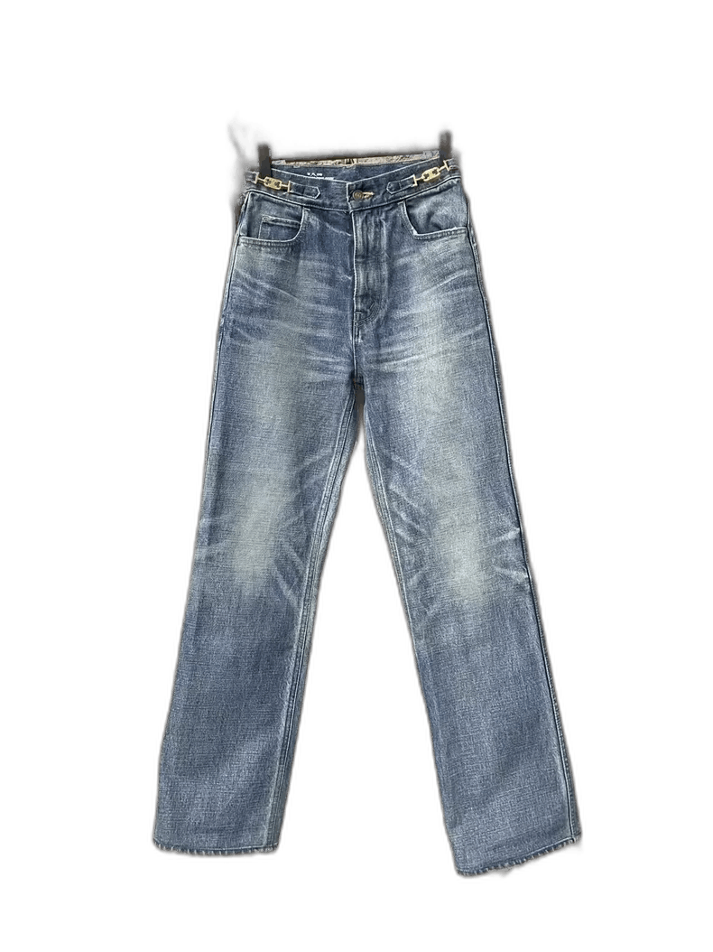 Celine Celine Chain Detail Denim Pants Size 26 27 Size US 26 / EU 42 - 1 Thumbnail