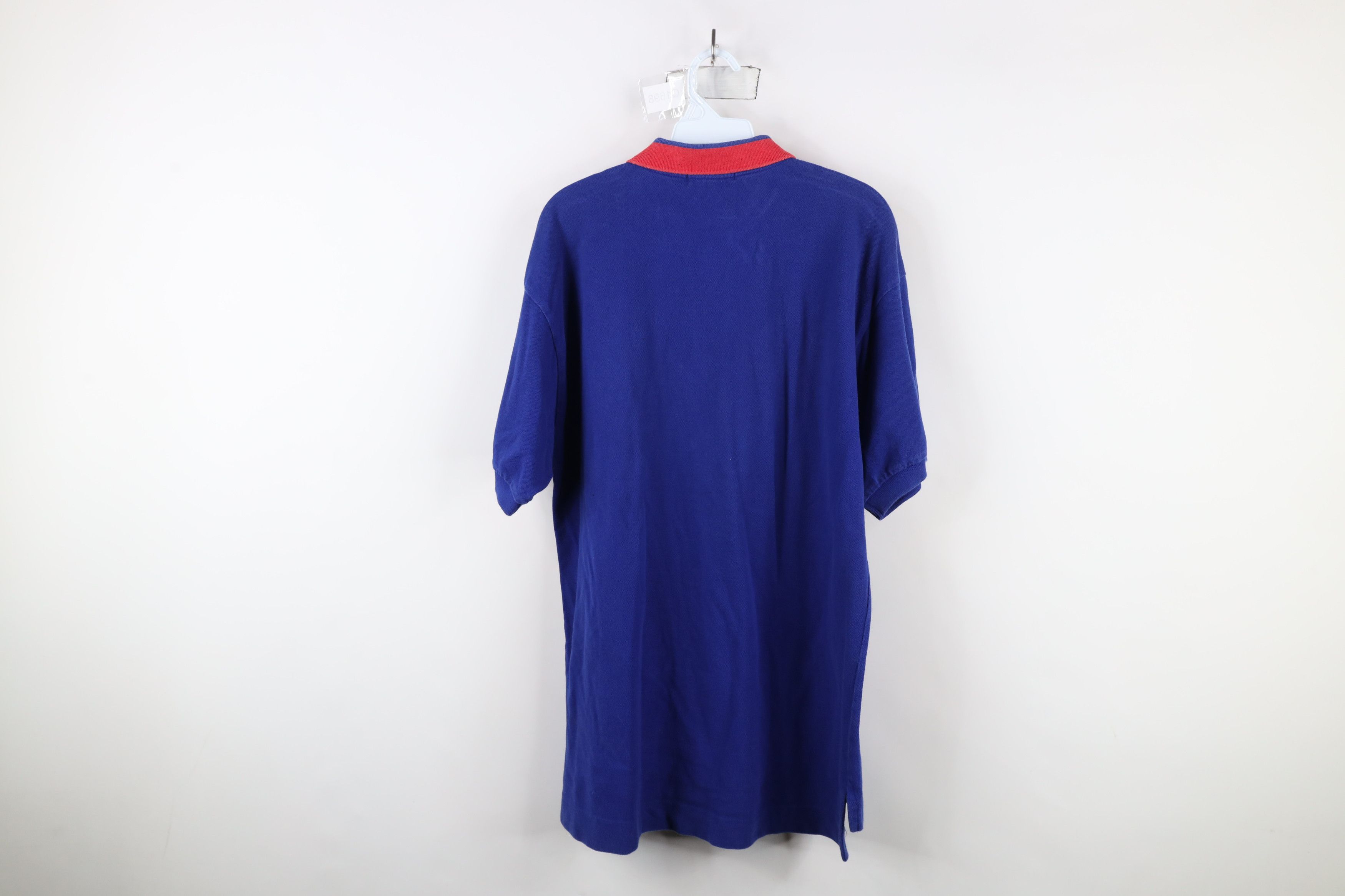 Nautica × Vintage Vintage 90s Nautica Out Short Sleeve Polo Shirt Blue Size US M / EU 48-50 / 2 - 12 Thumbnail