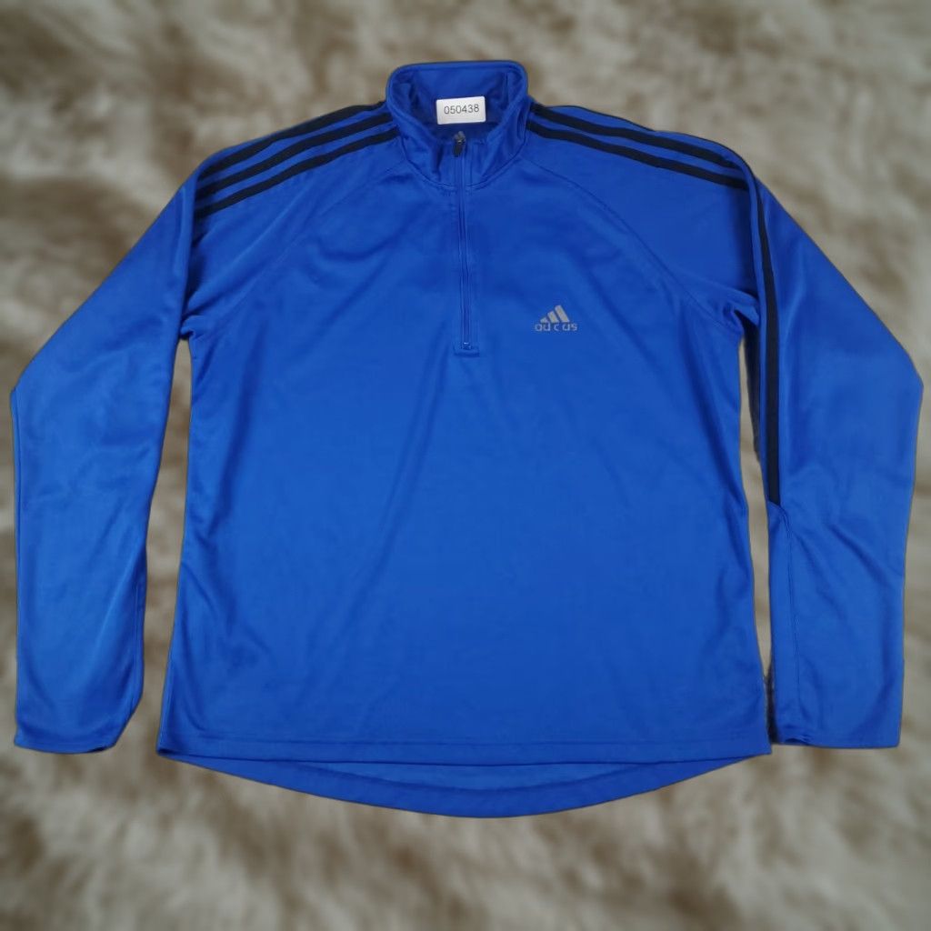 Adidas Adidas T Shirt Mens Size Medium Blue 1/4 Zip Active Pullover Long Sleeve Size US M / EU 48-50 / 2 - 1 Thumbnail