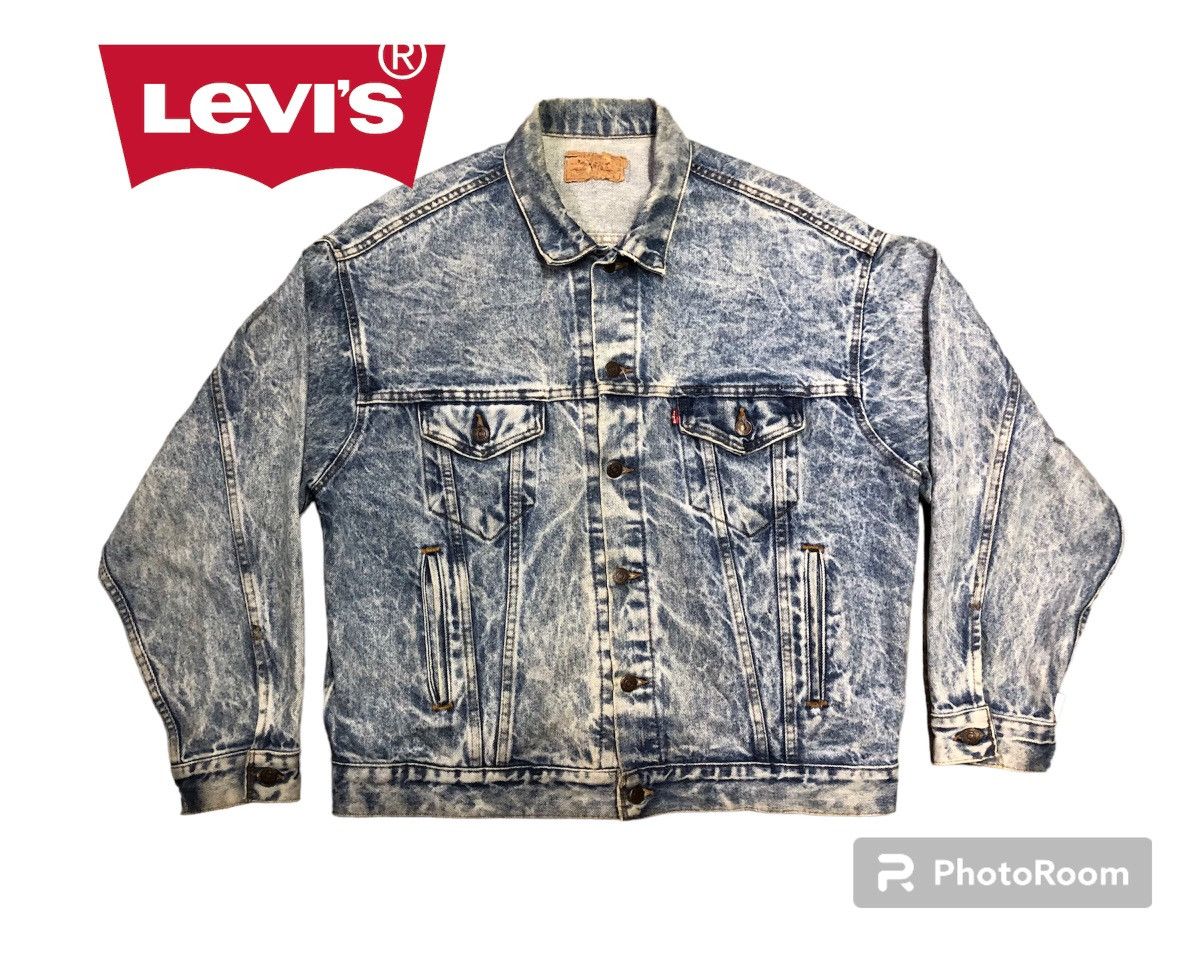 image of Levis x Levis Vintage Clothing Vintage Levi’S 70507 Acid Wash Distressed Denim Jacket in Blue (Size